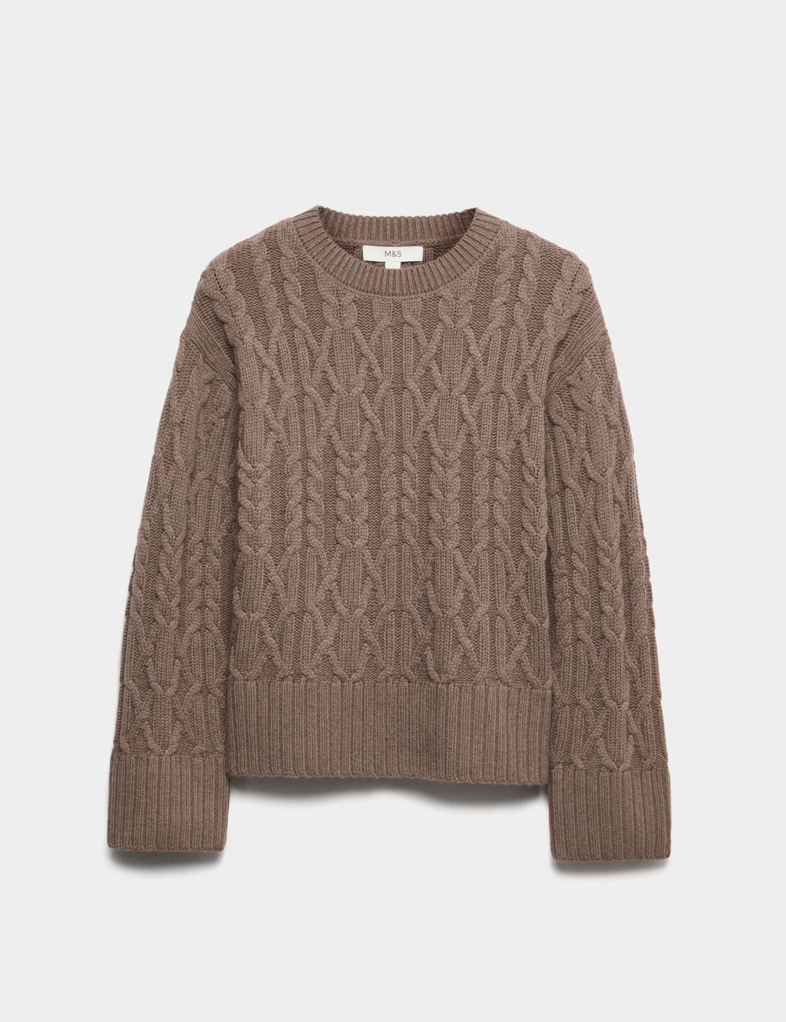 Wool Blend Textured Crew Neck Jumper 2 of 5