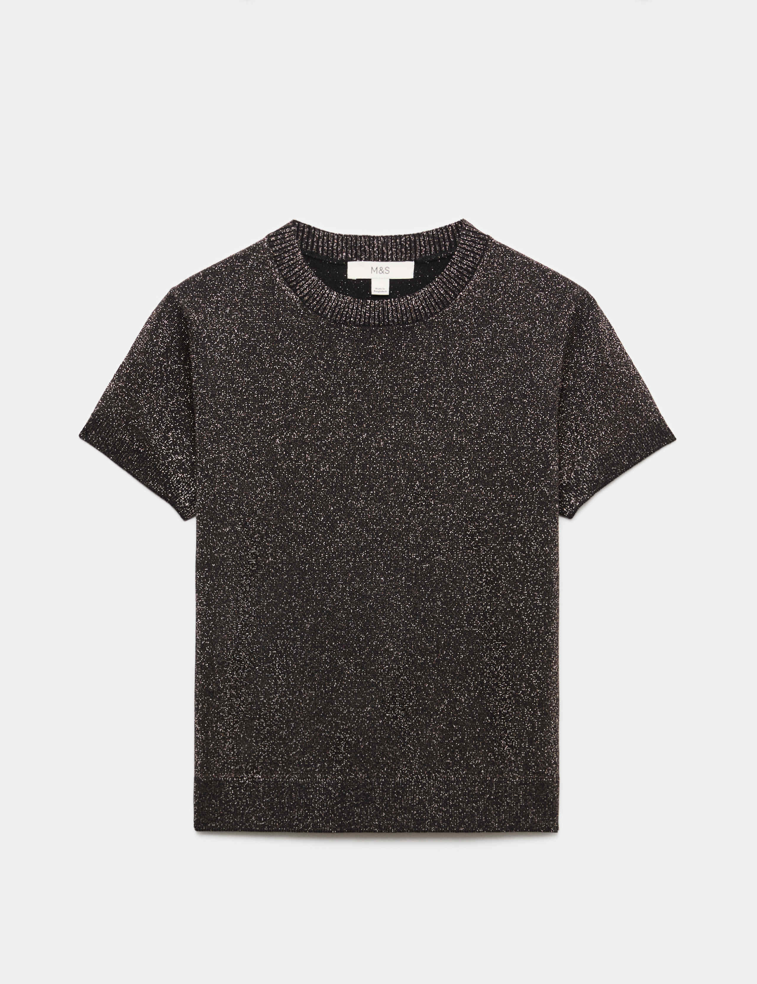 Sparkly Crew Neck Slim Fit Knitted Top 2 of 6