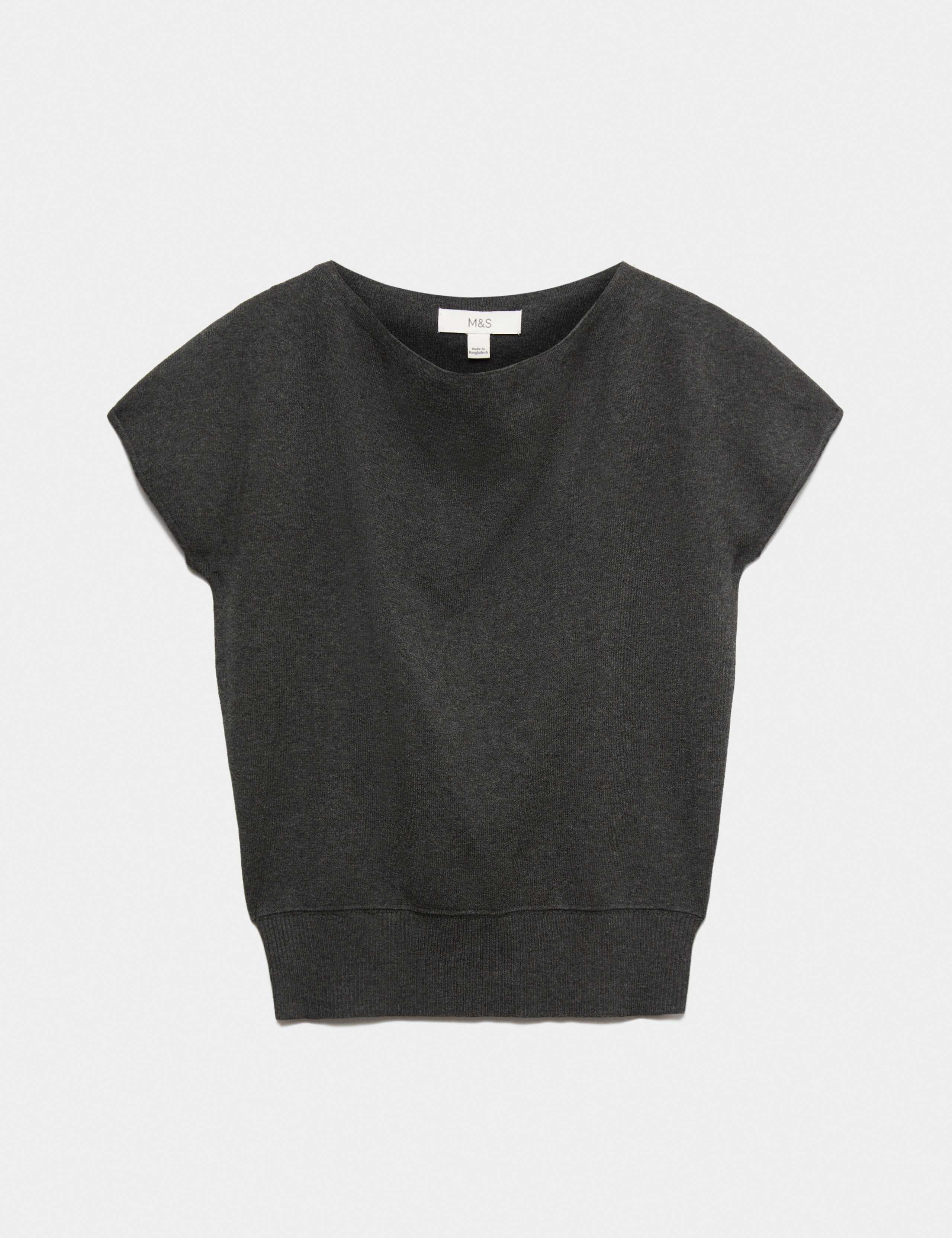 Draped Neck Knitted Top with Wool 2 of 6