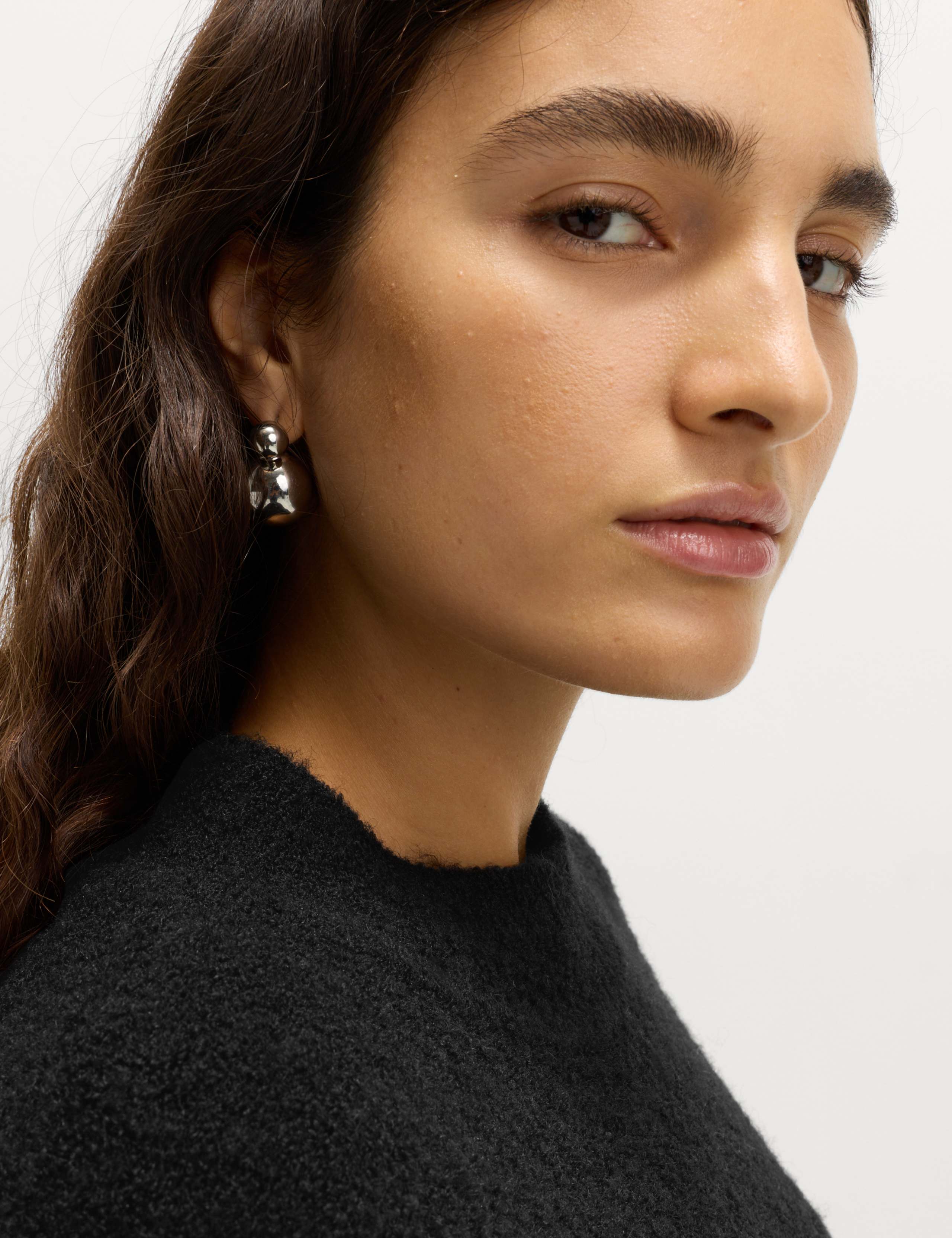 Wool Blend Textured Funnel Neck Jumper 5 of 5