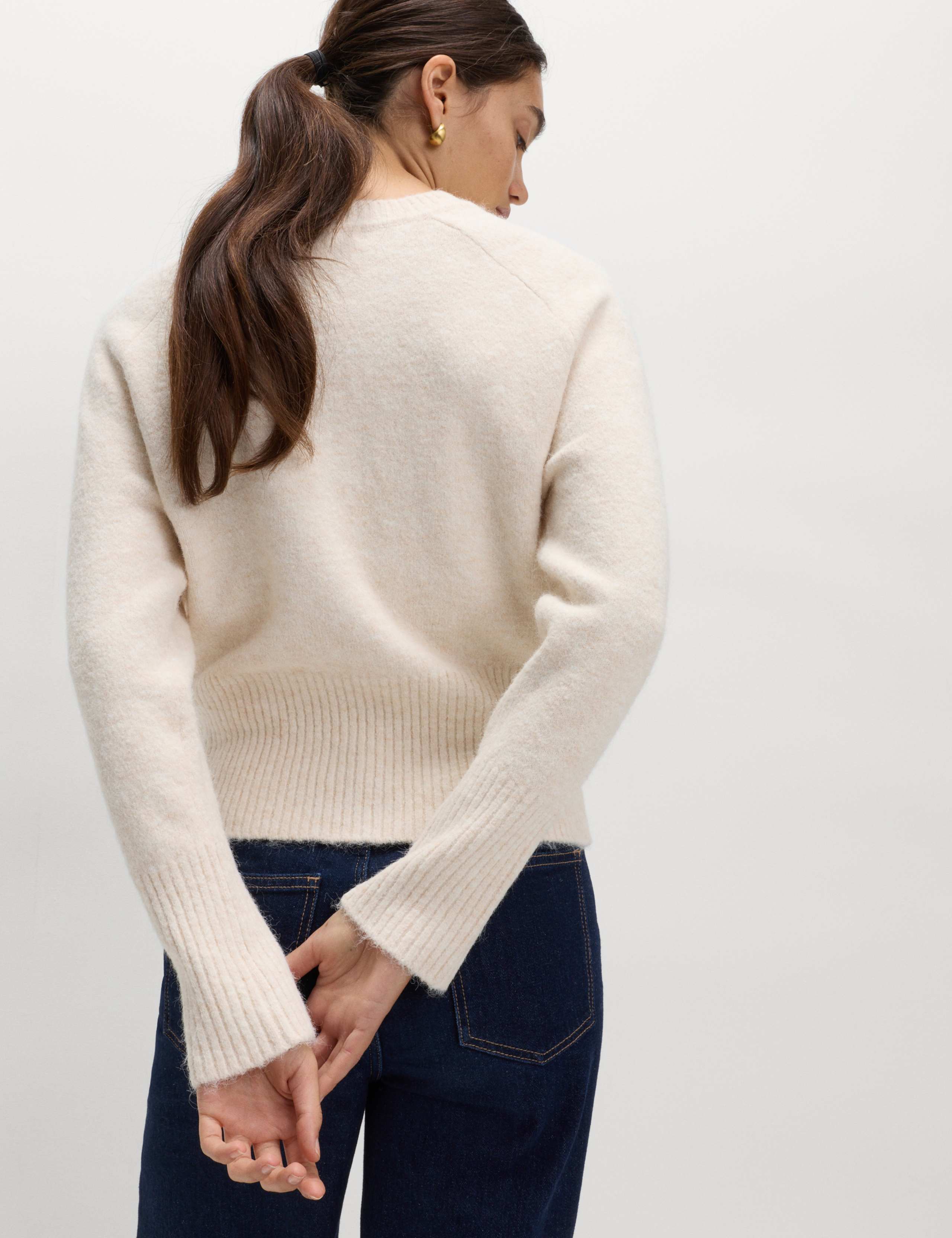 Embroidered Crew Neck Jumper With Wool 3 of 6