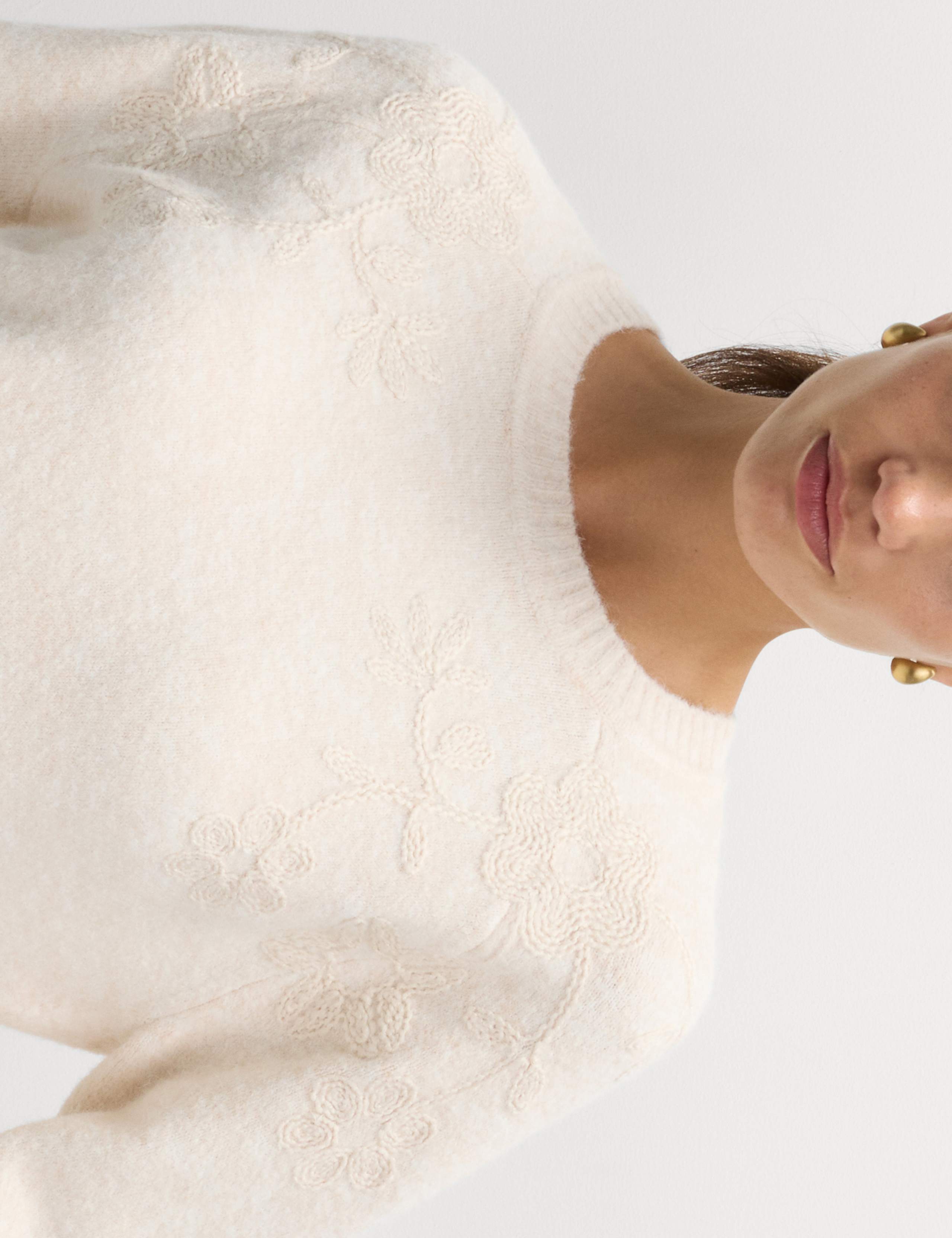 Embroidered Crew Neck Jumper With Wool 4 of 6