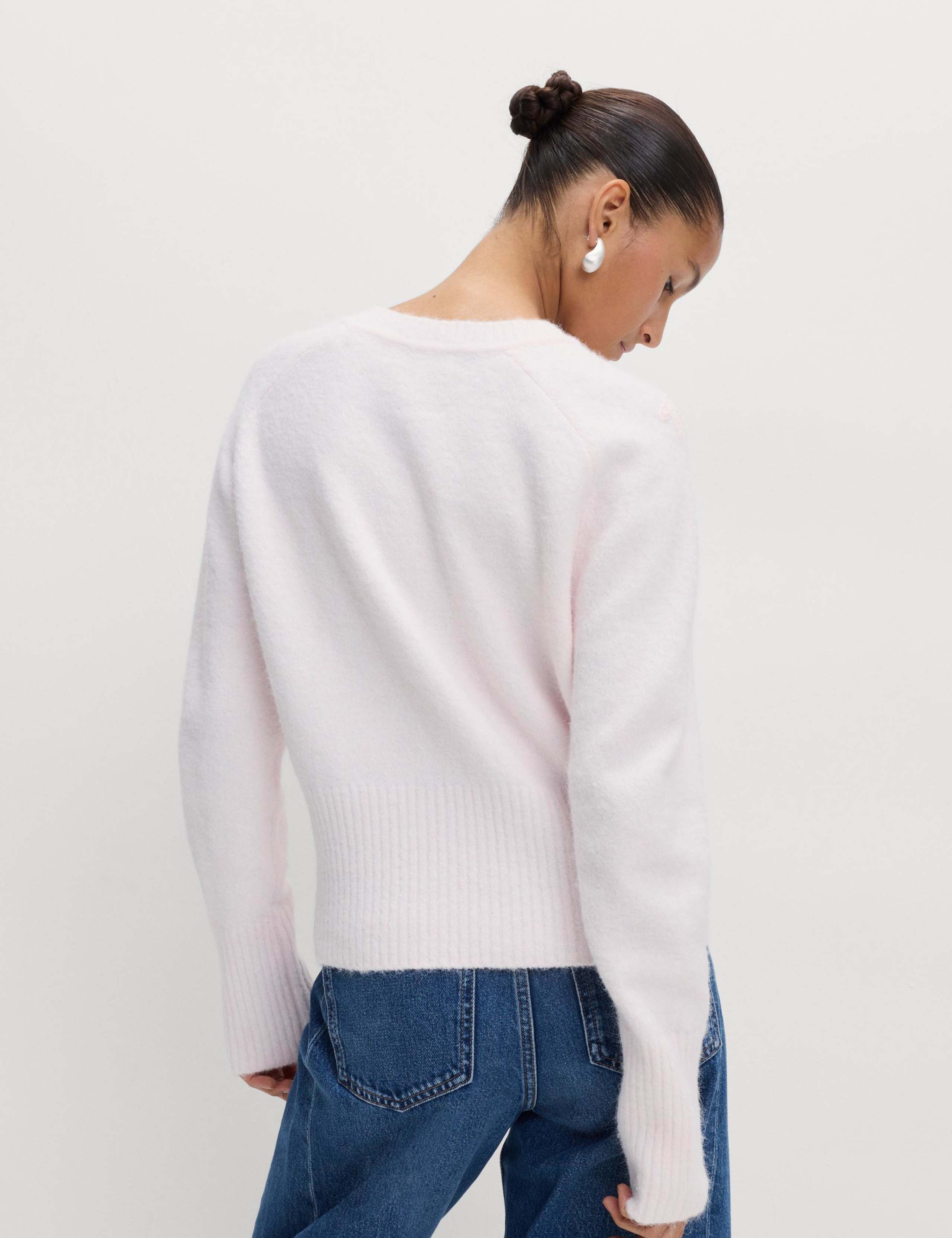 Embroidered Crew Neck Jumper With Wool 4 of 5