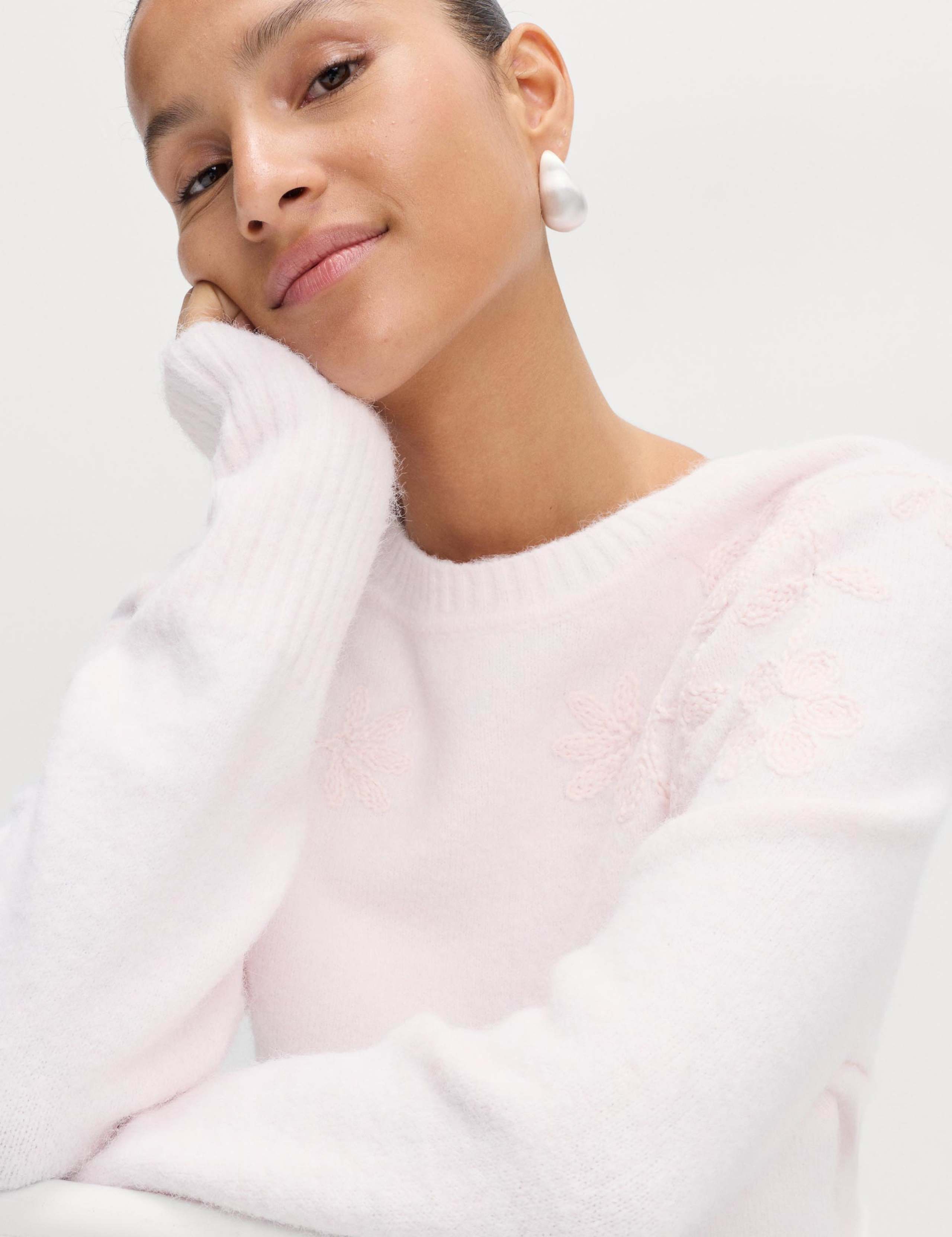 Embroidered Crew Neck Jumper With Wool 5 of 5