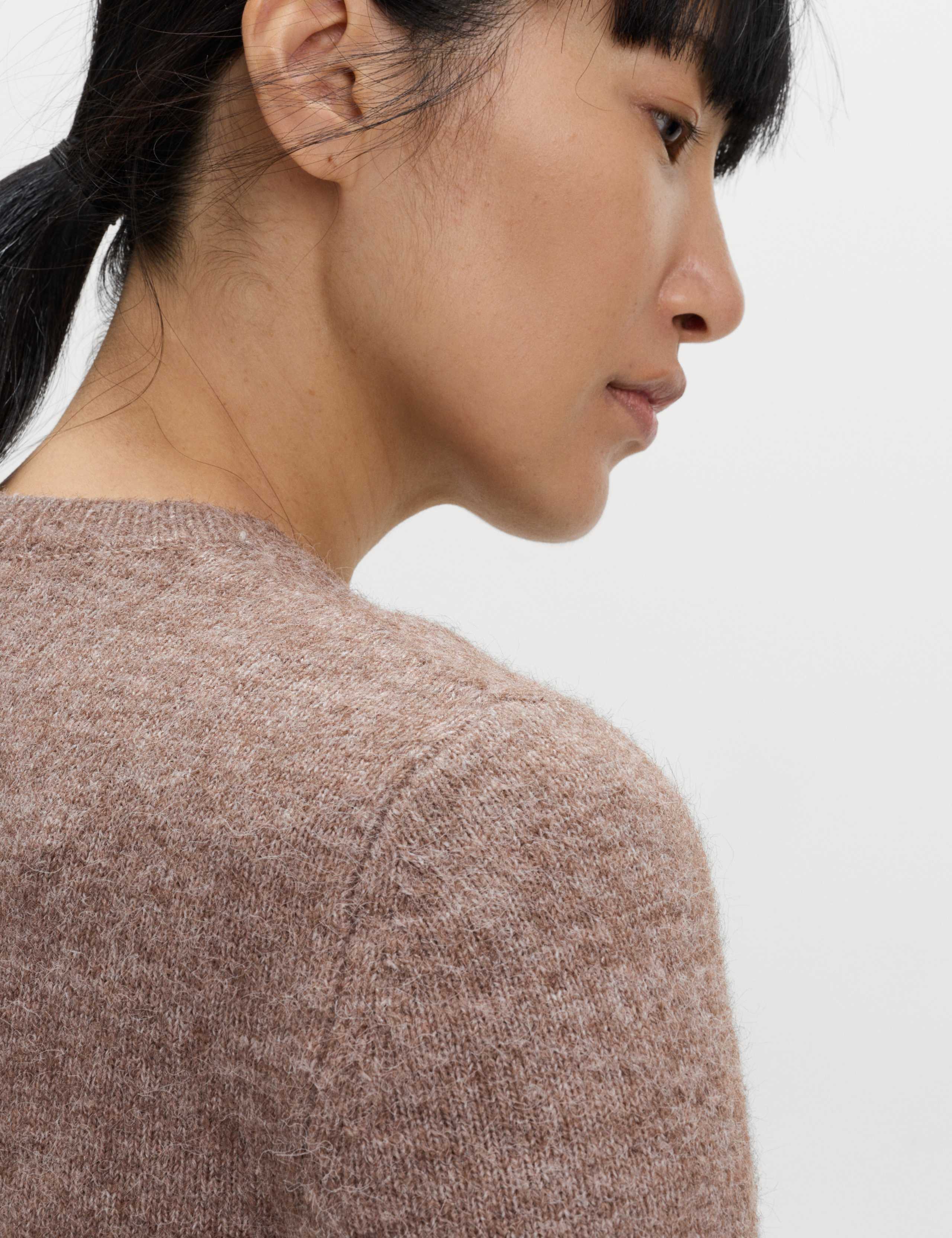 Crew Neck Cardigan with Wool 3 of 5