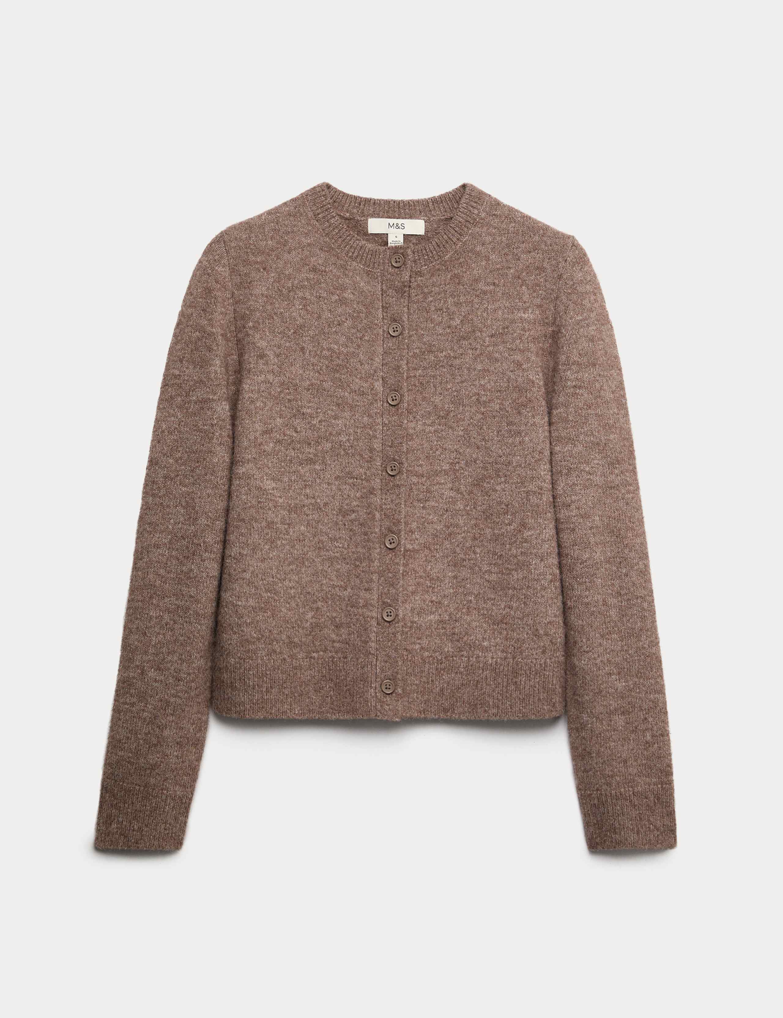 Crew Neck Cardigan with Wool 2 of 5