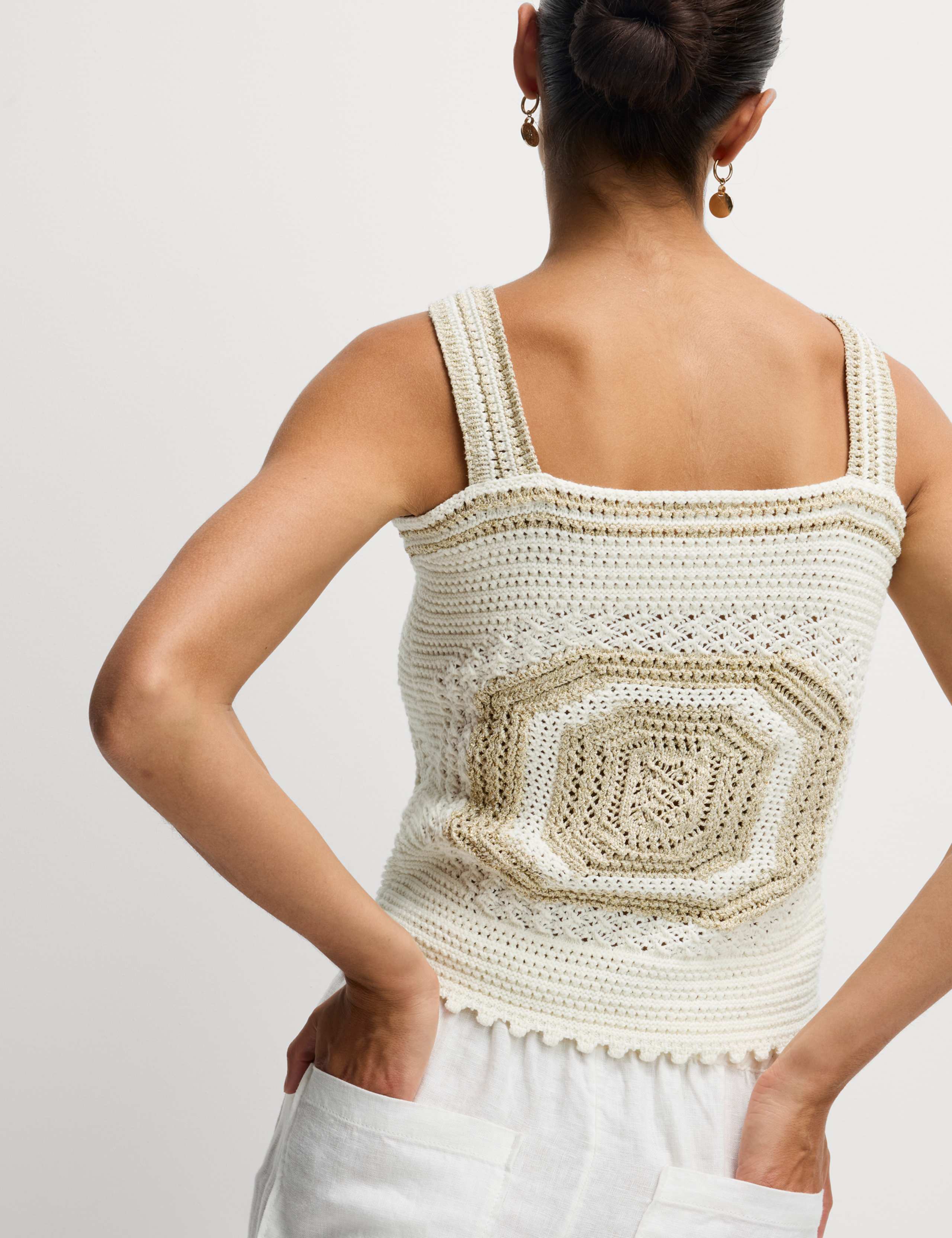 Cotton Rich Metallic Knitted Vest 5 of 7