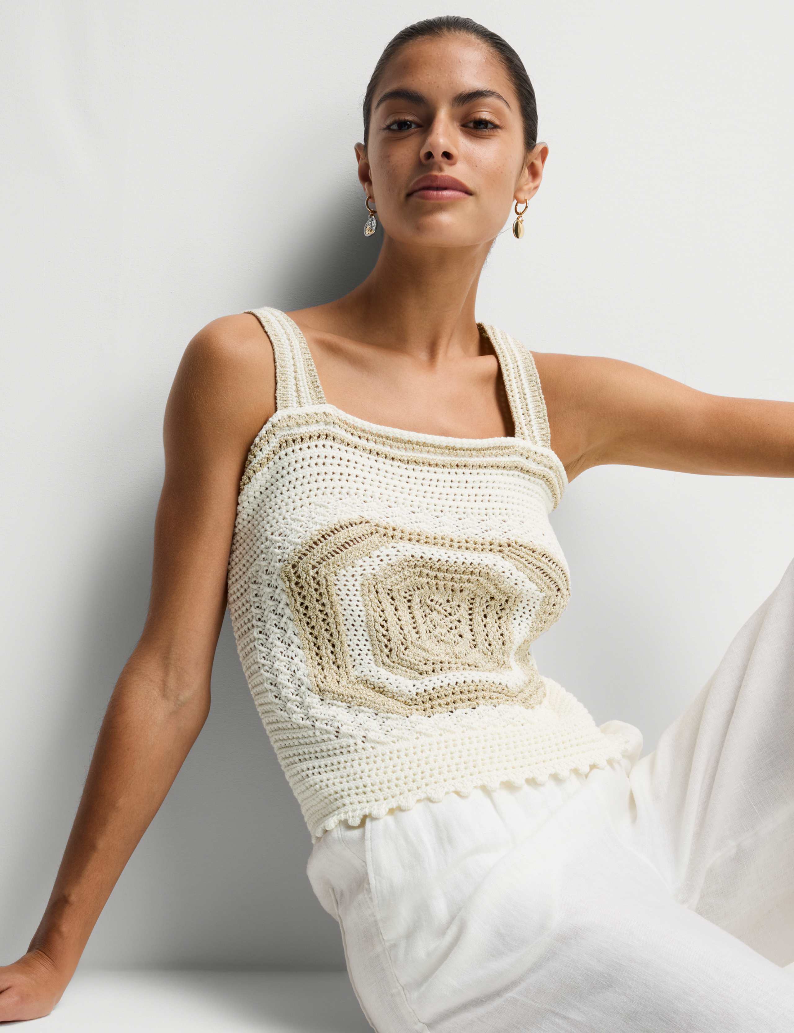 Cotton Rich Metallic Knitted Vest 6 of 7
