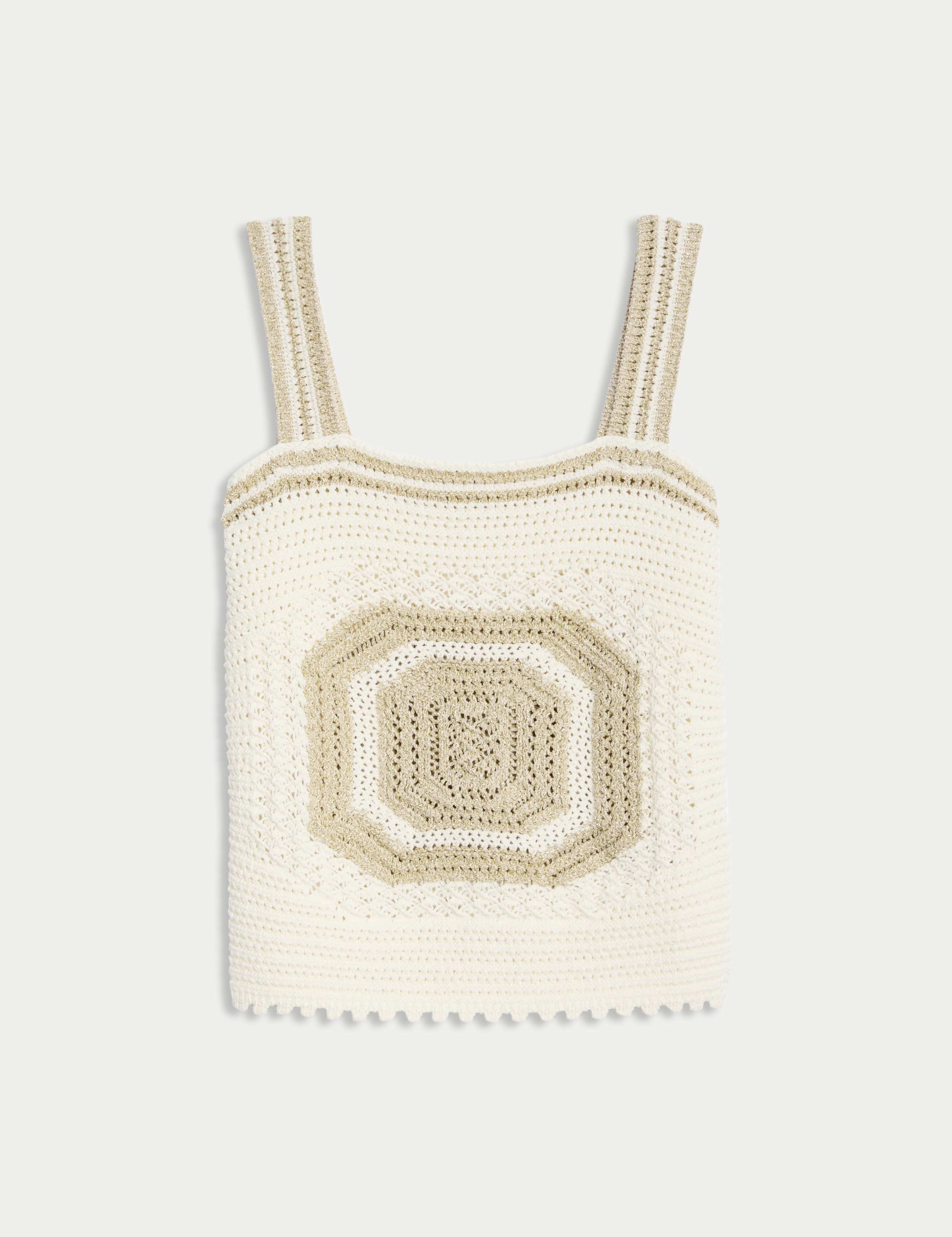 Cotton Rich Metallic Knitted Vest 2 of 7