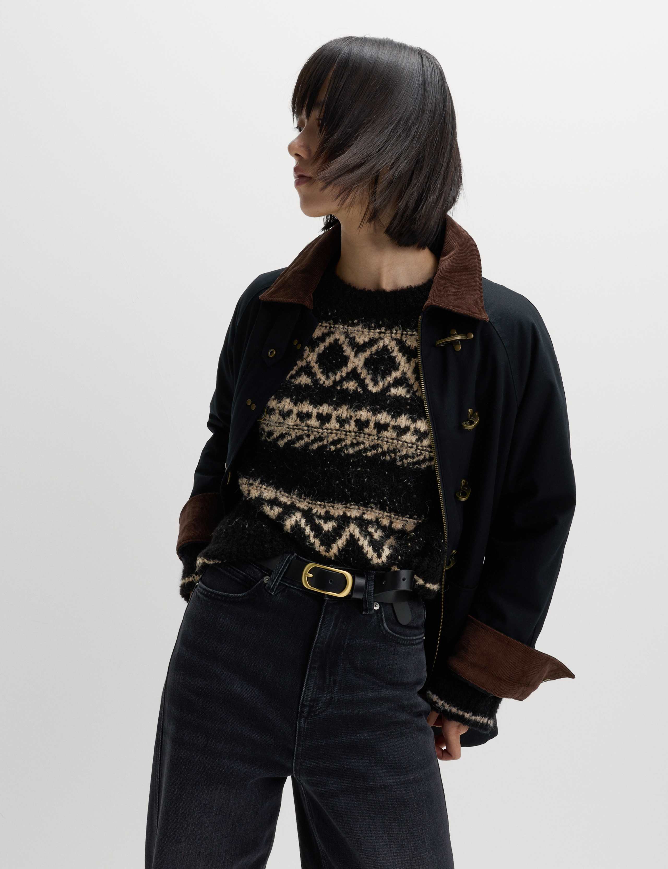 Bouclé Fair Isle Crew Neck Jumper 4 of 7