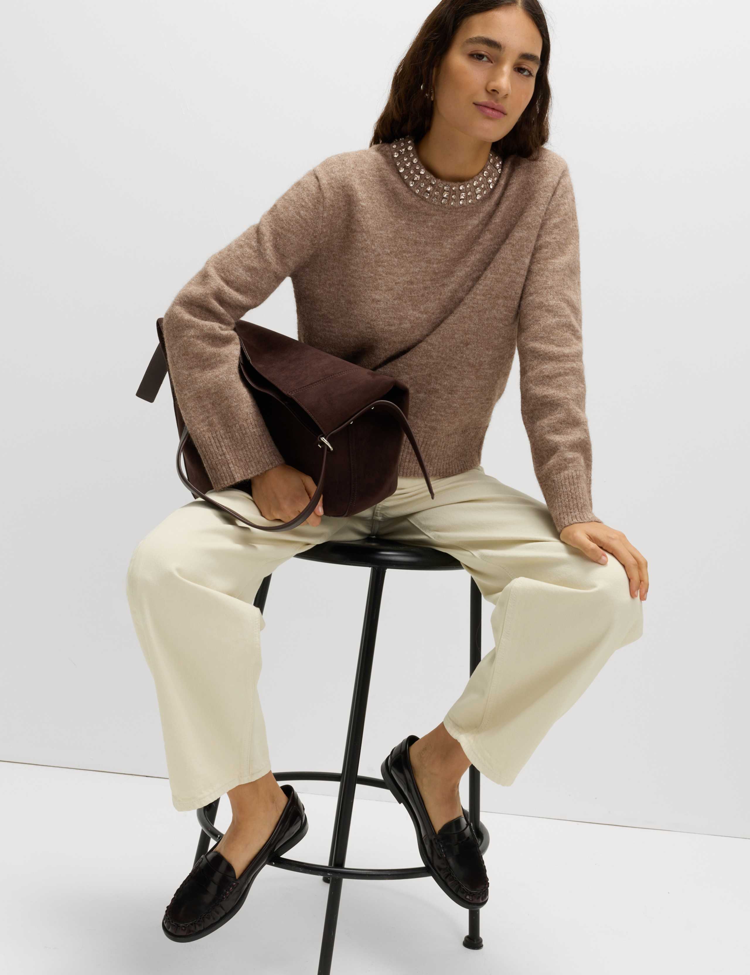 Embellished Relaxed Jumper with Wool 4 of 6