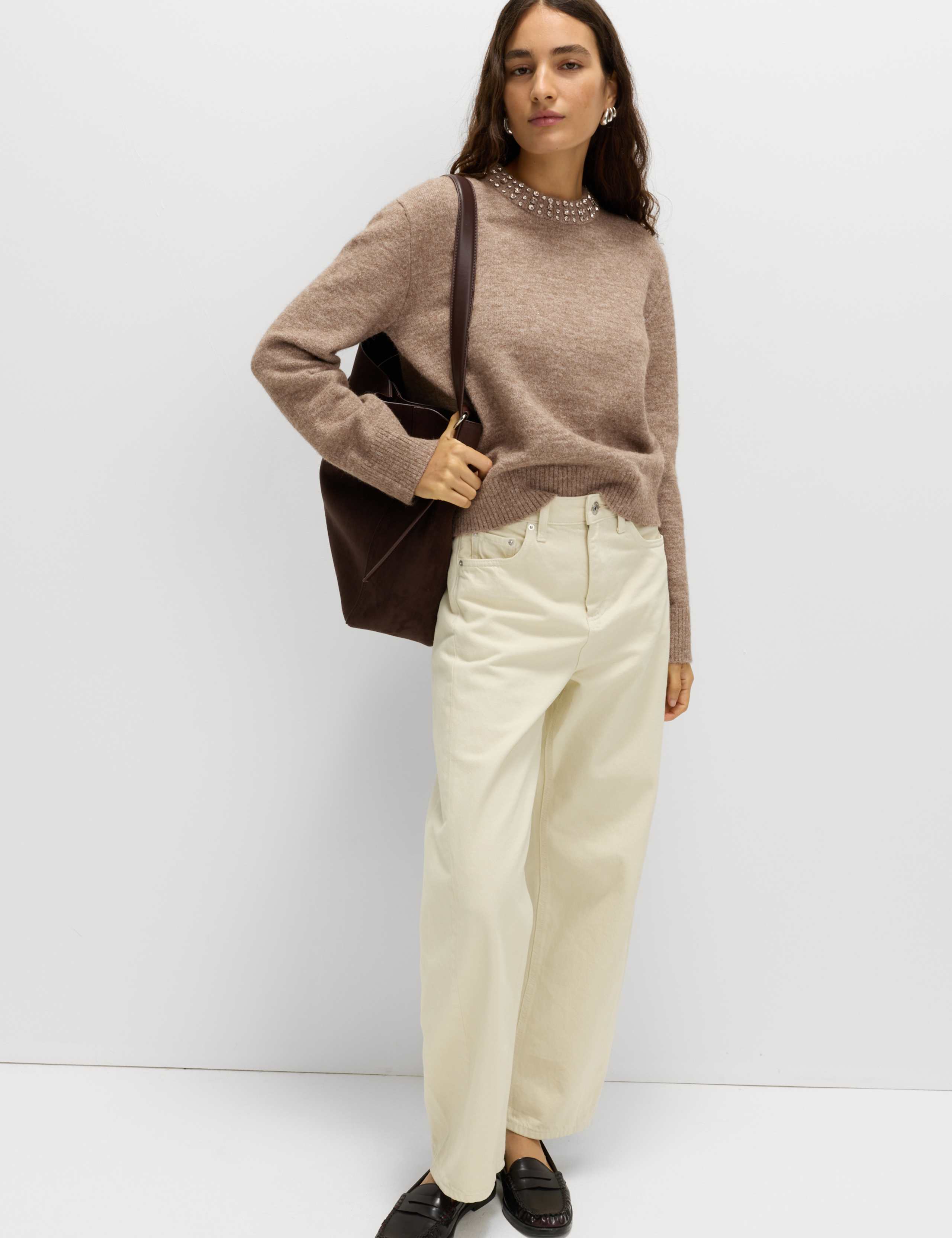 Embellished Relaxed Jumper with Wool 6 of 6