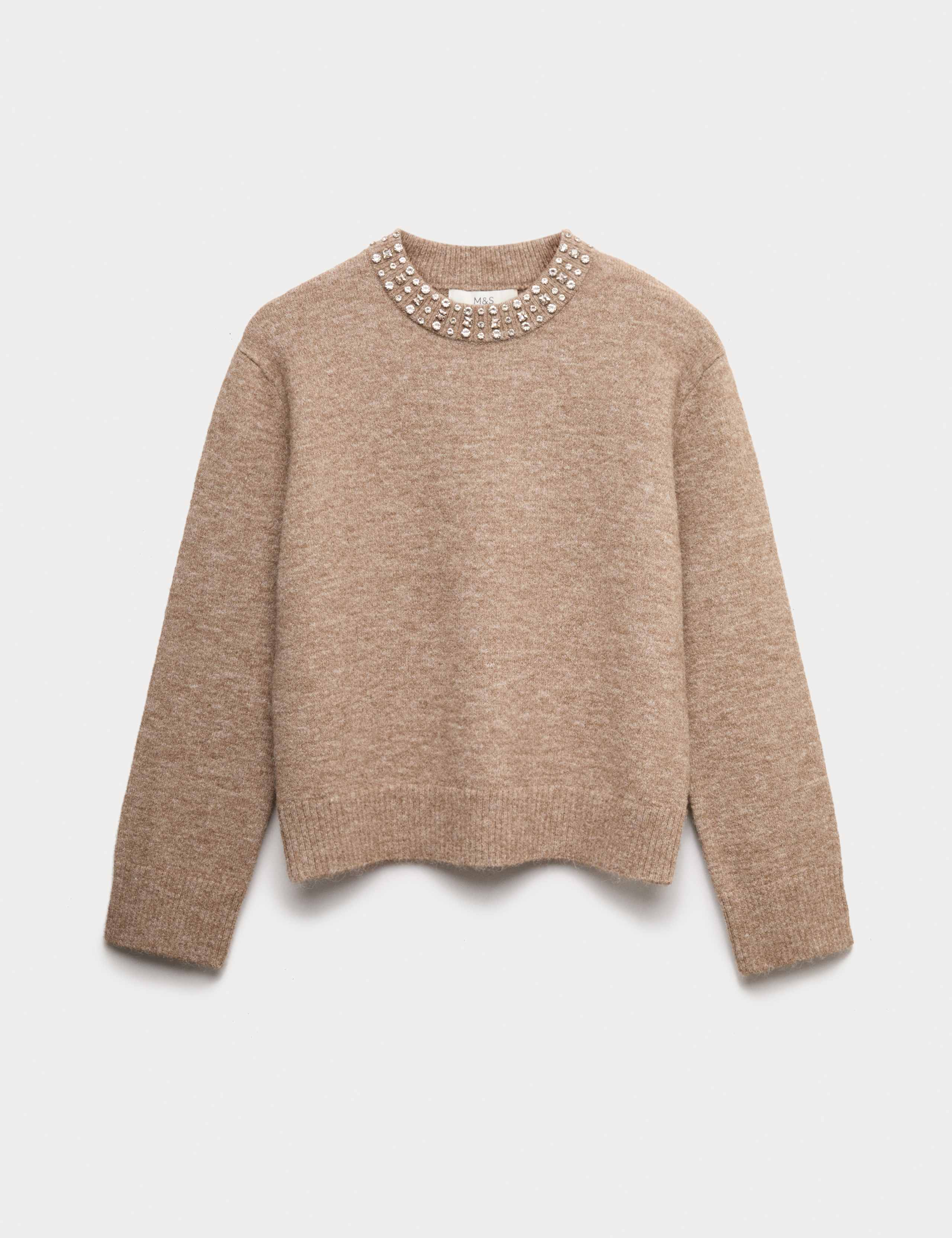 Embellished Relaxed Jumper with Wool 2 of 6