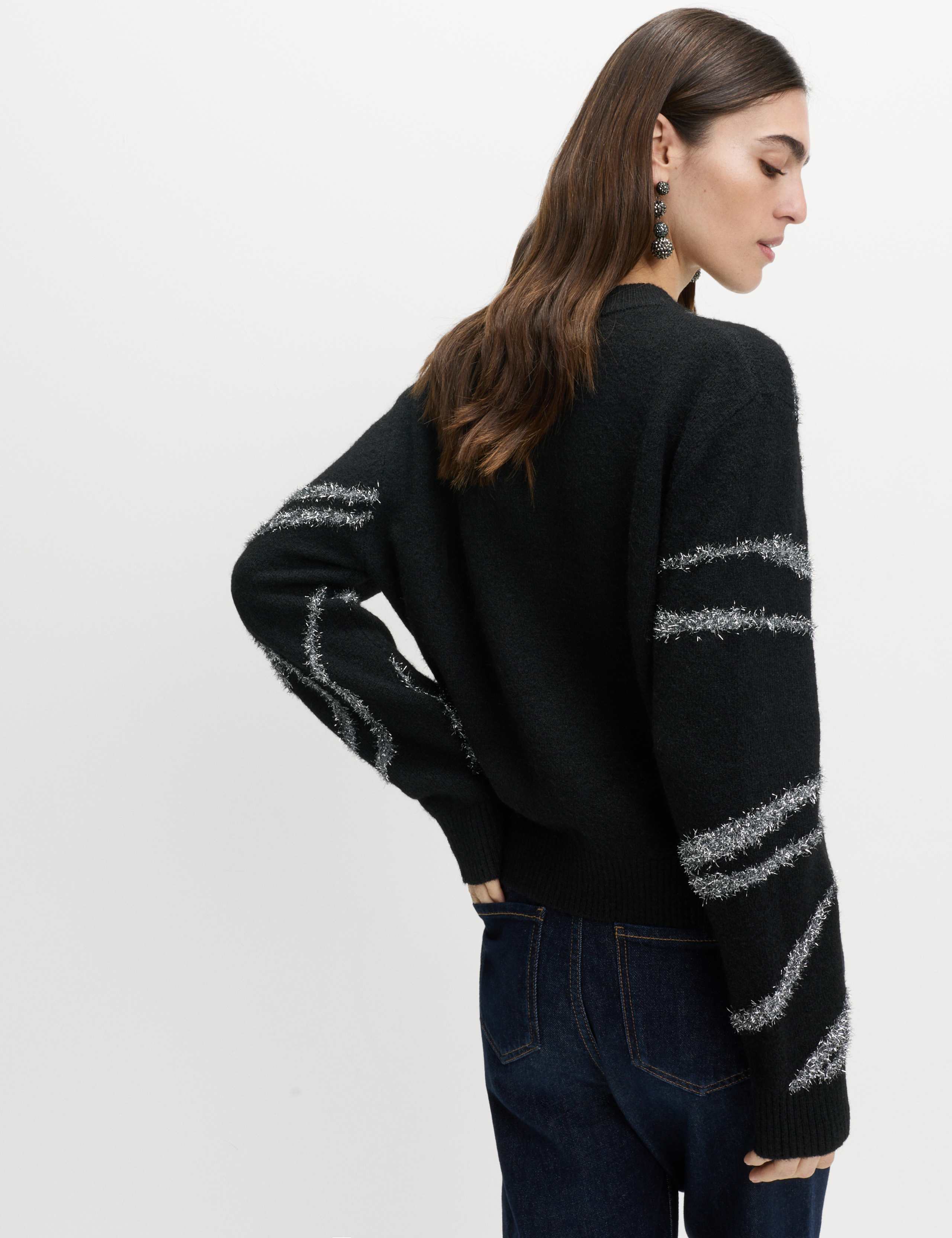 Tinsel Animal Print Jumper with Wool 3 of 6