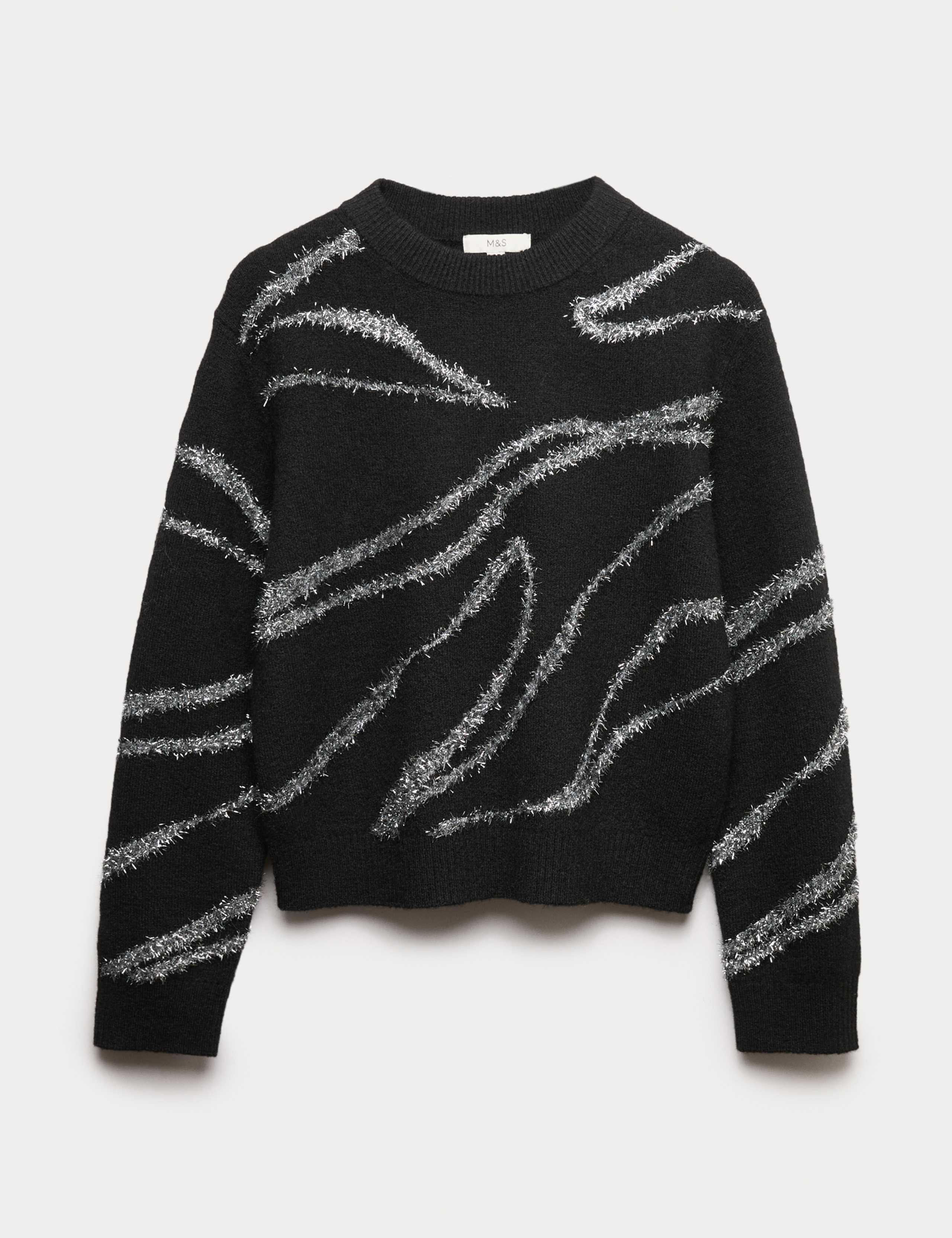 Tinsel Animal Print Jumper with Wool 2 of 6