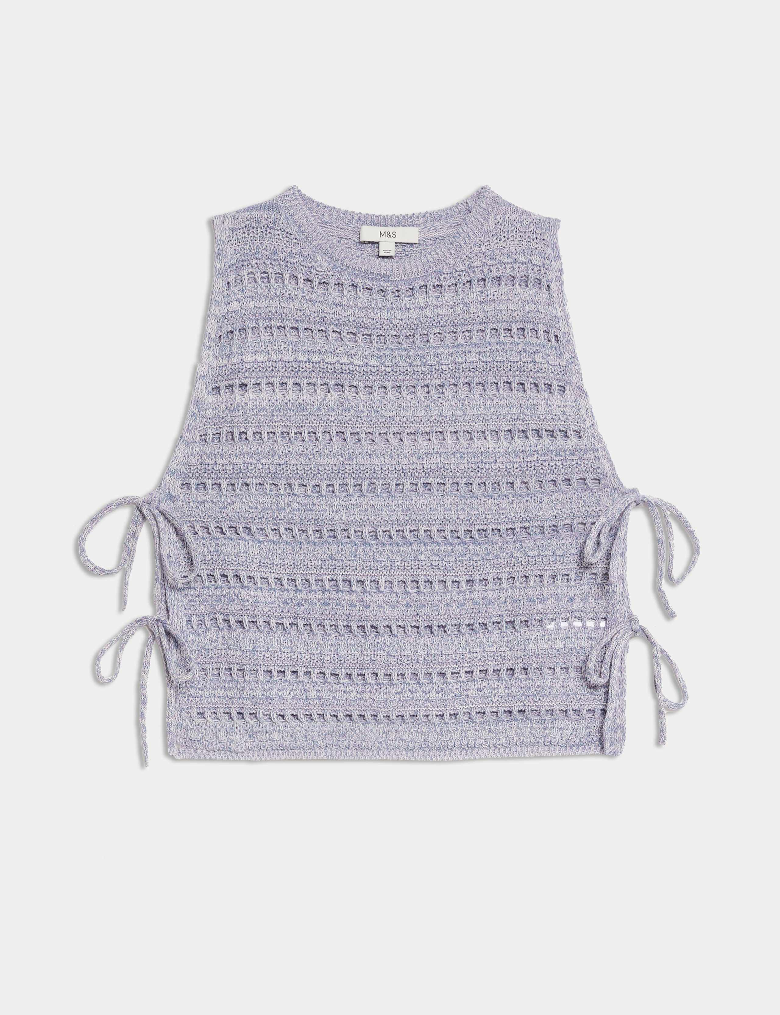 Cotton Rich Textured Slim Fit Vest 2 of 7