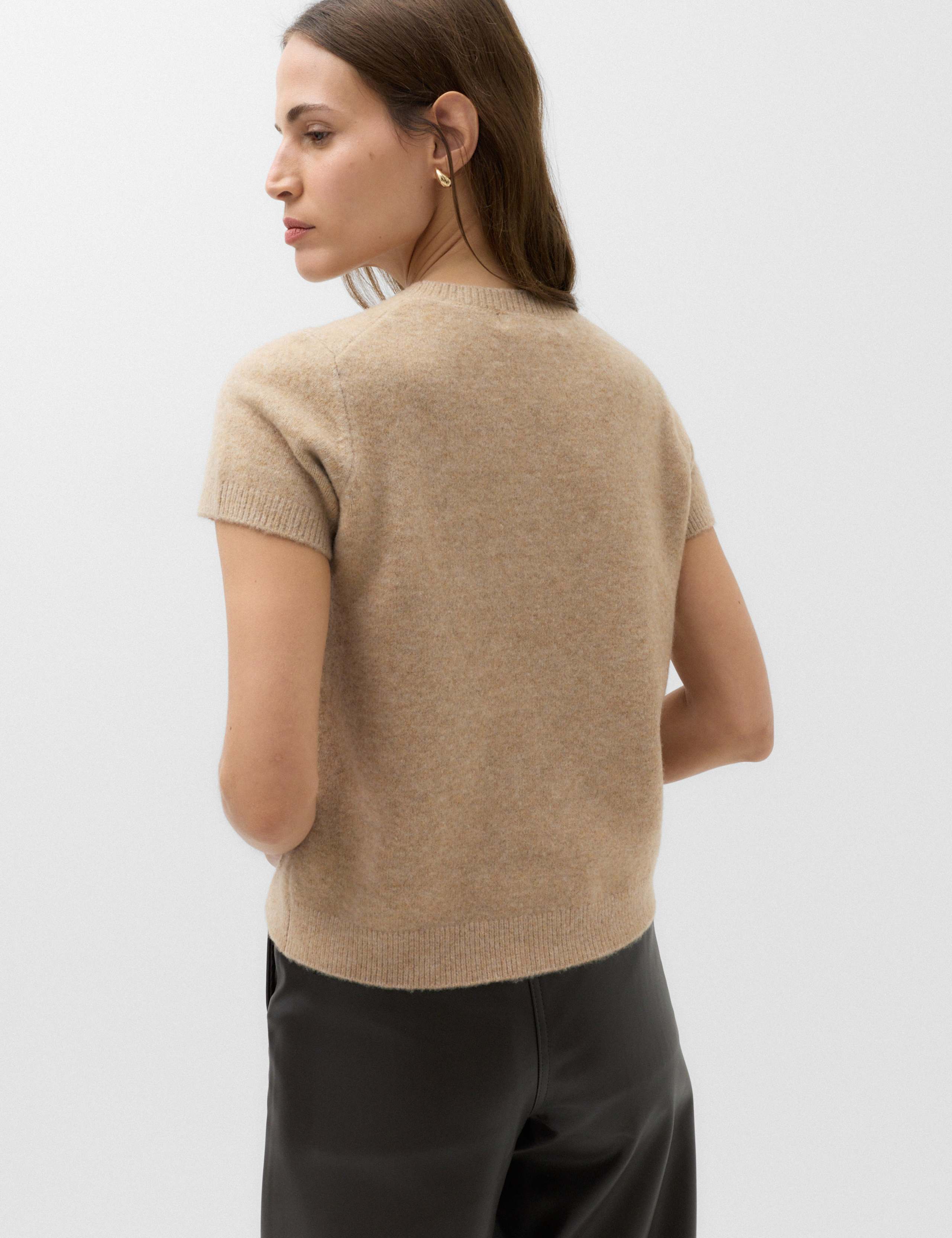 Crew Neck Short Knitted Top With Wool 5 of 6
