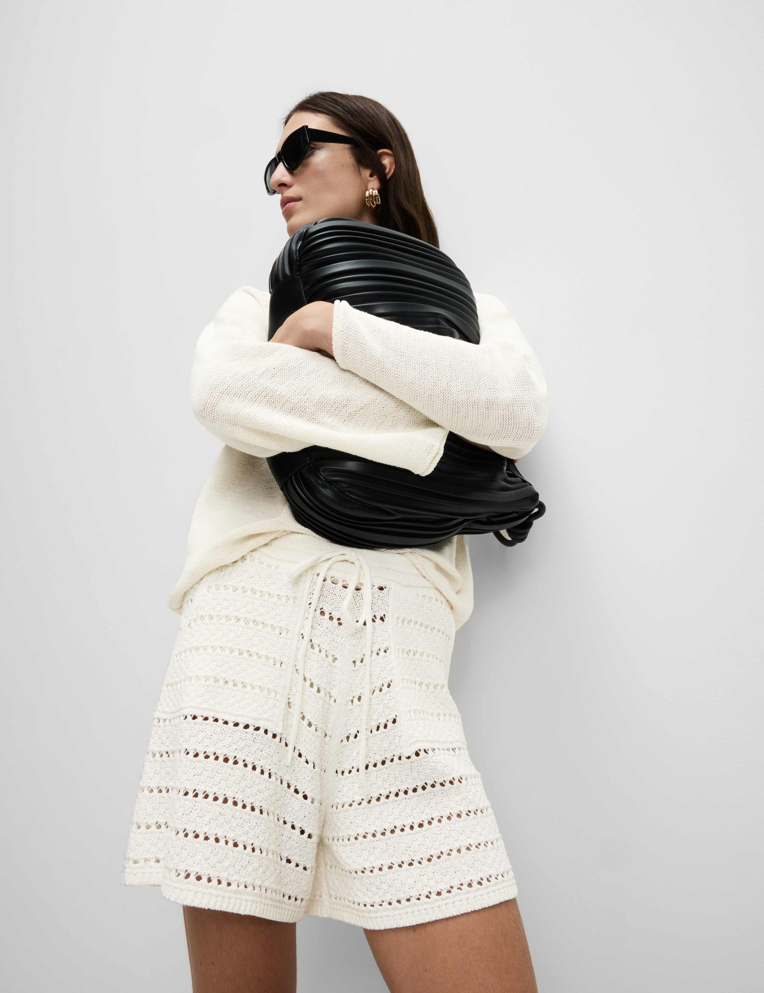 Cotton Rich Open Stitch Beach Shorts 1 of 6