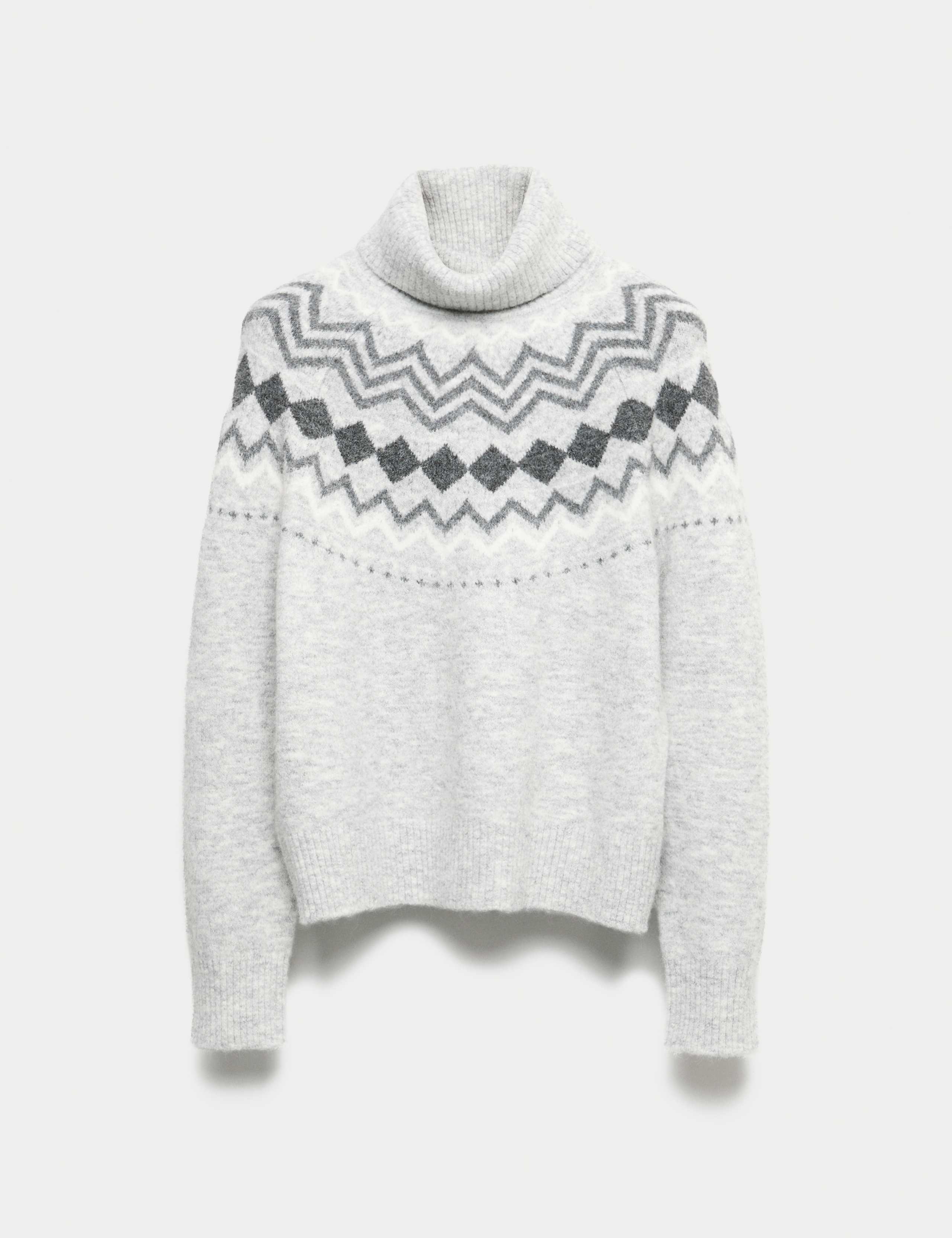 Fair Isle Roll Neck Jumper with Wool 2 of 5