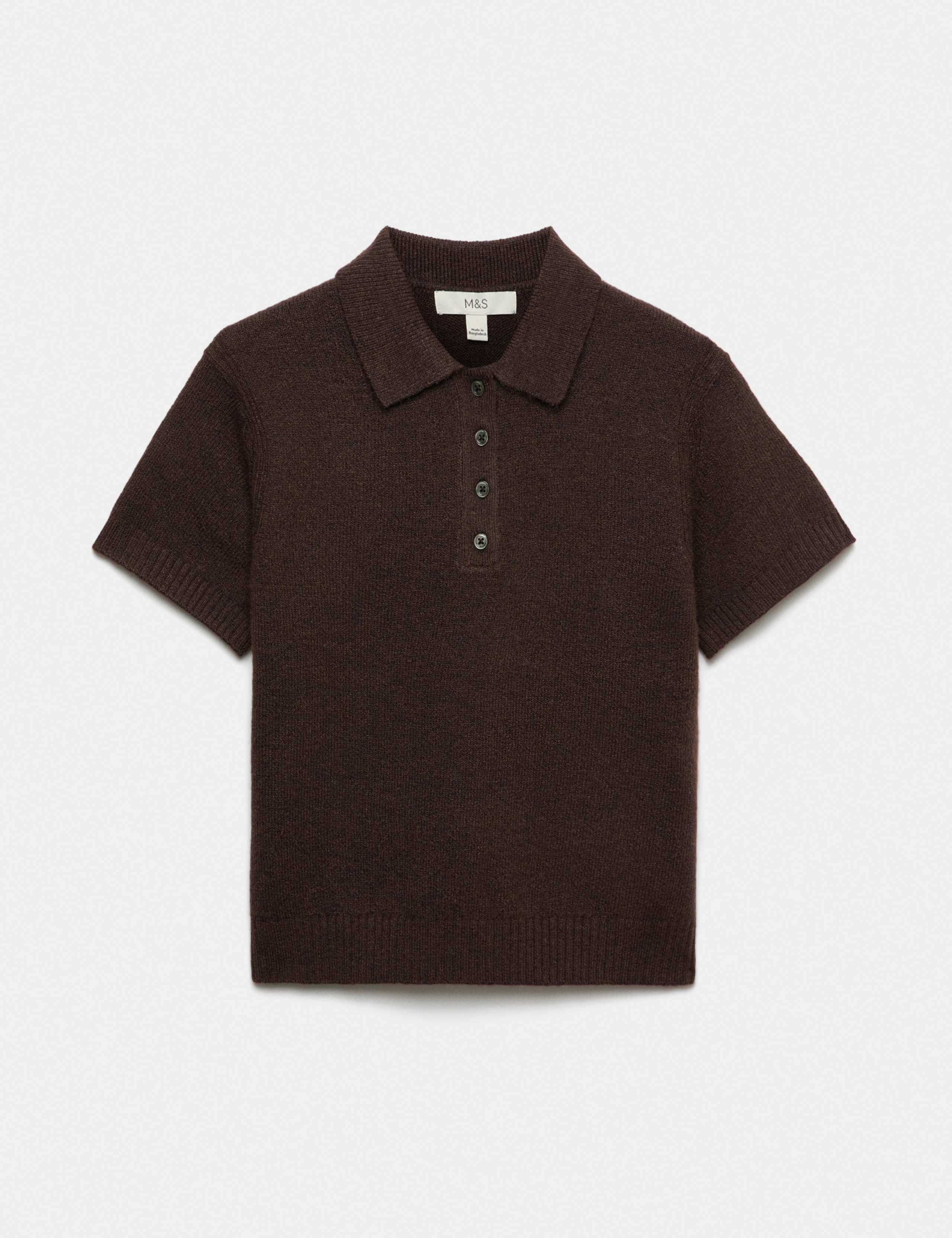 Collared Slim Fit Cropped Knitted Top 2 of 5