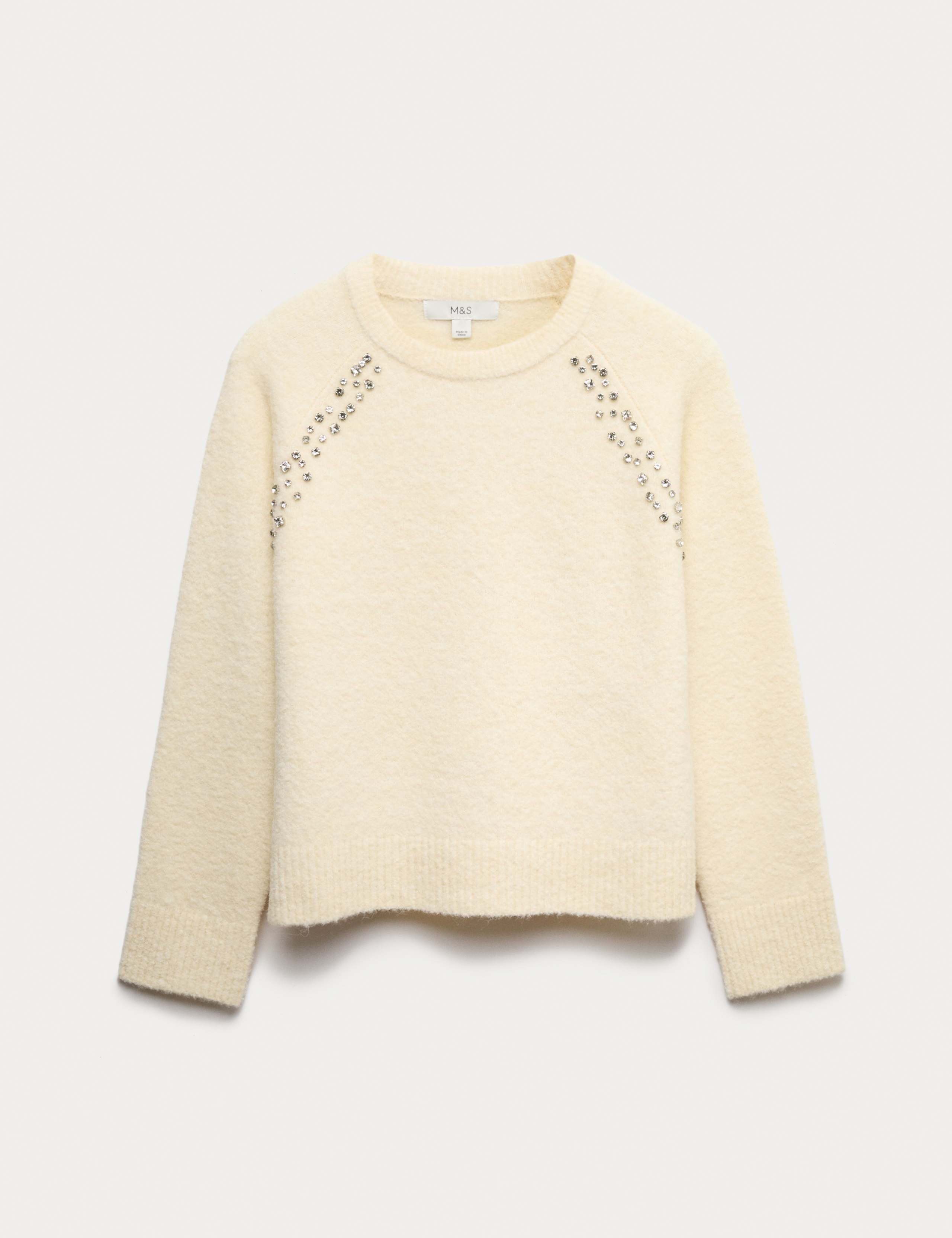 Boucle Embellished Jumper With Wool 2 of 6