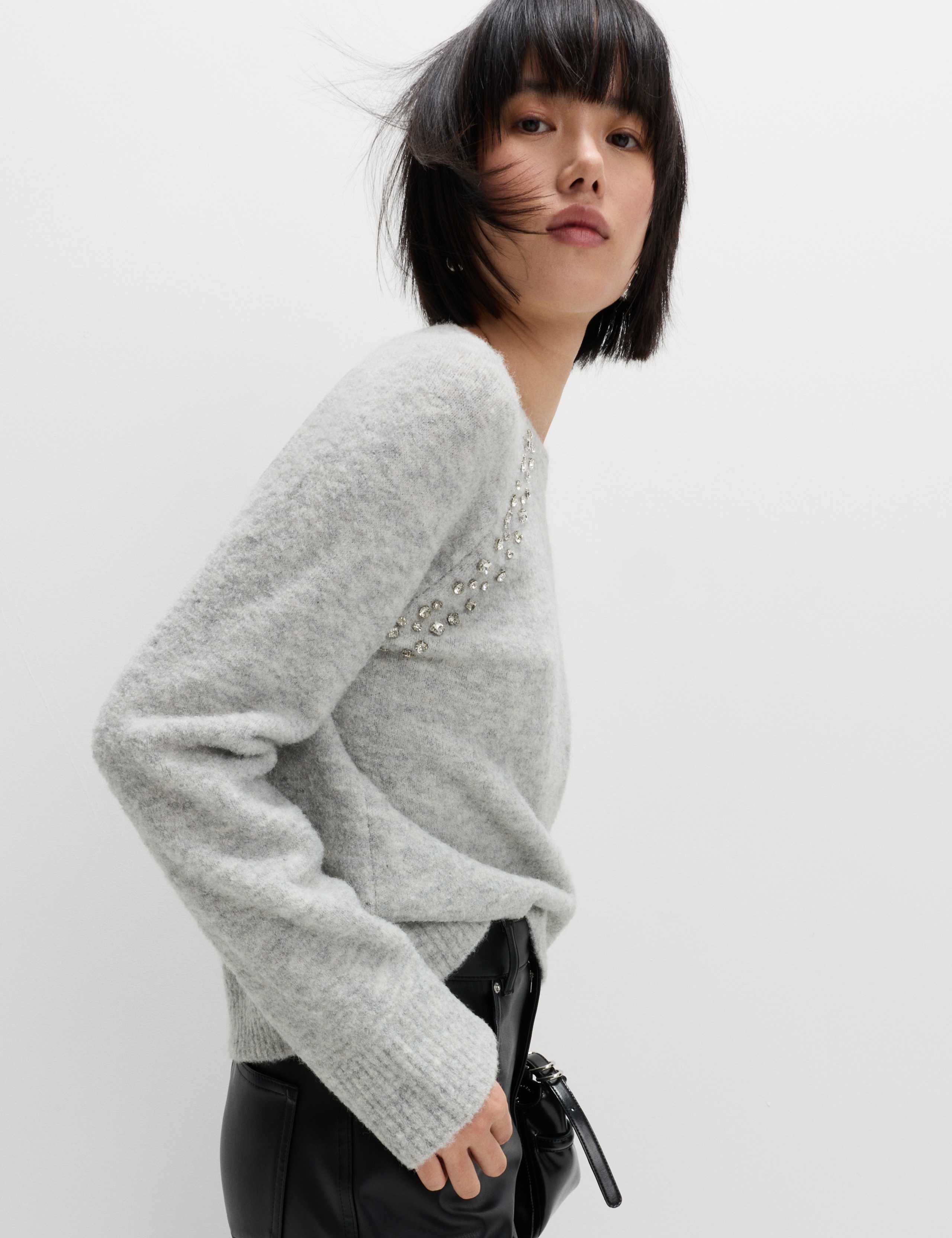 Boucle Embellished Jumper With Wool 5 of 6