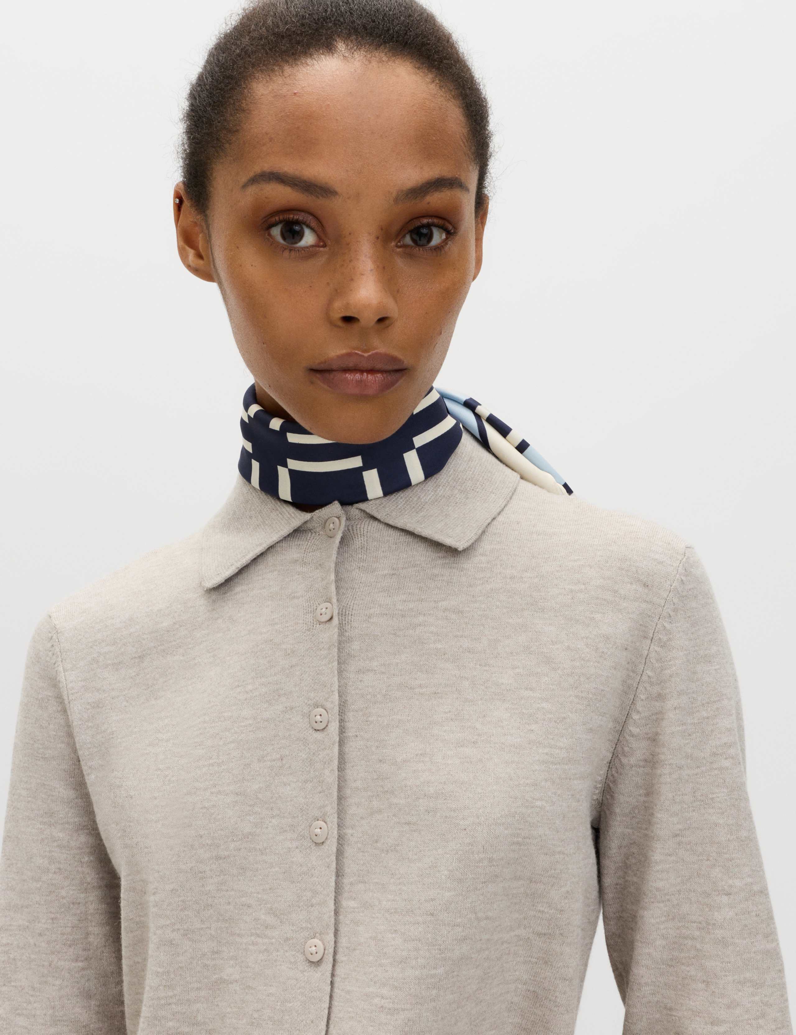 Collared Slim Fit Cardigan with Wool 6 of 6