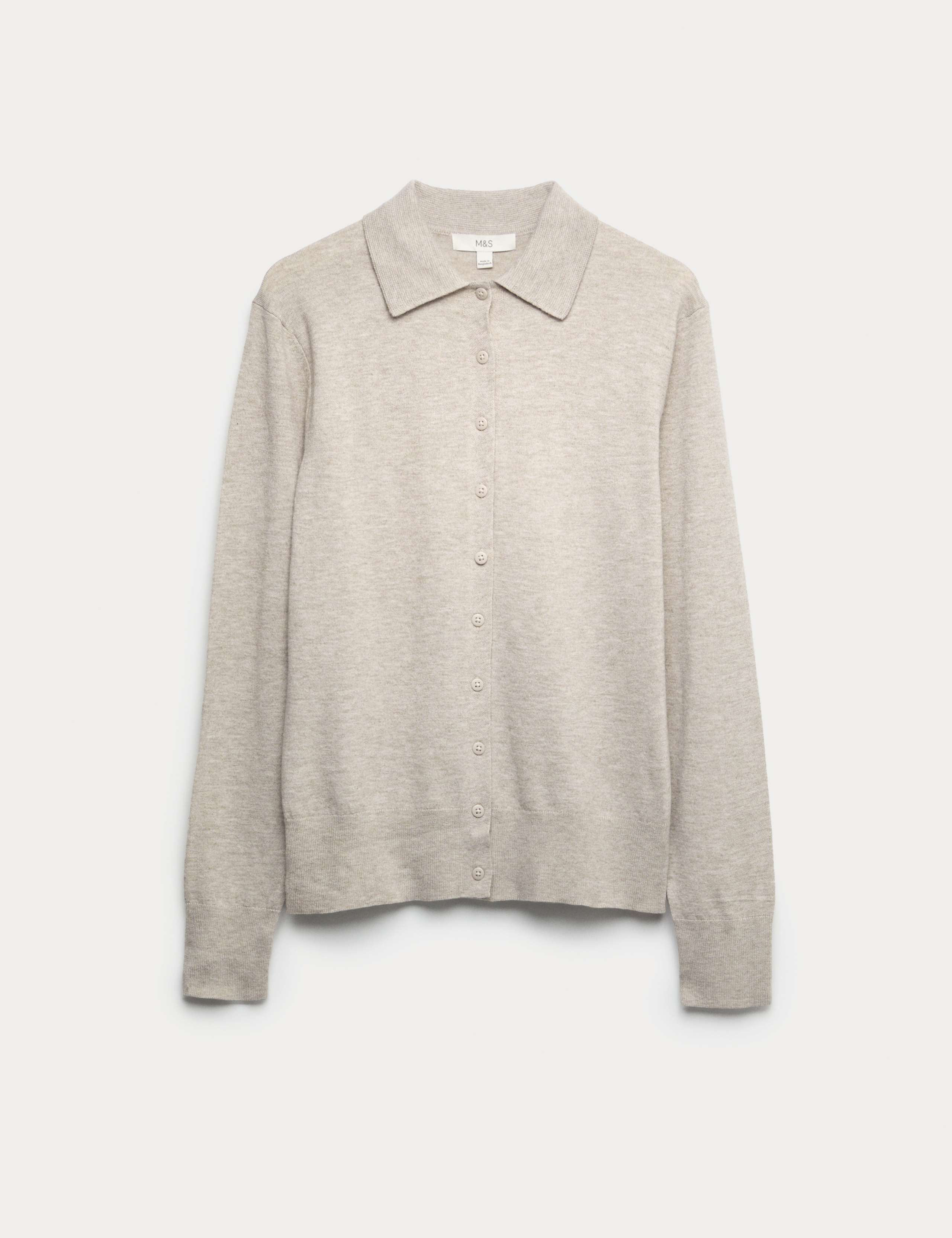 Collared Slim Fit Cardigan with Wool 2 of 6