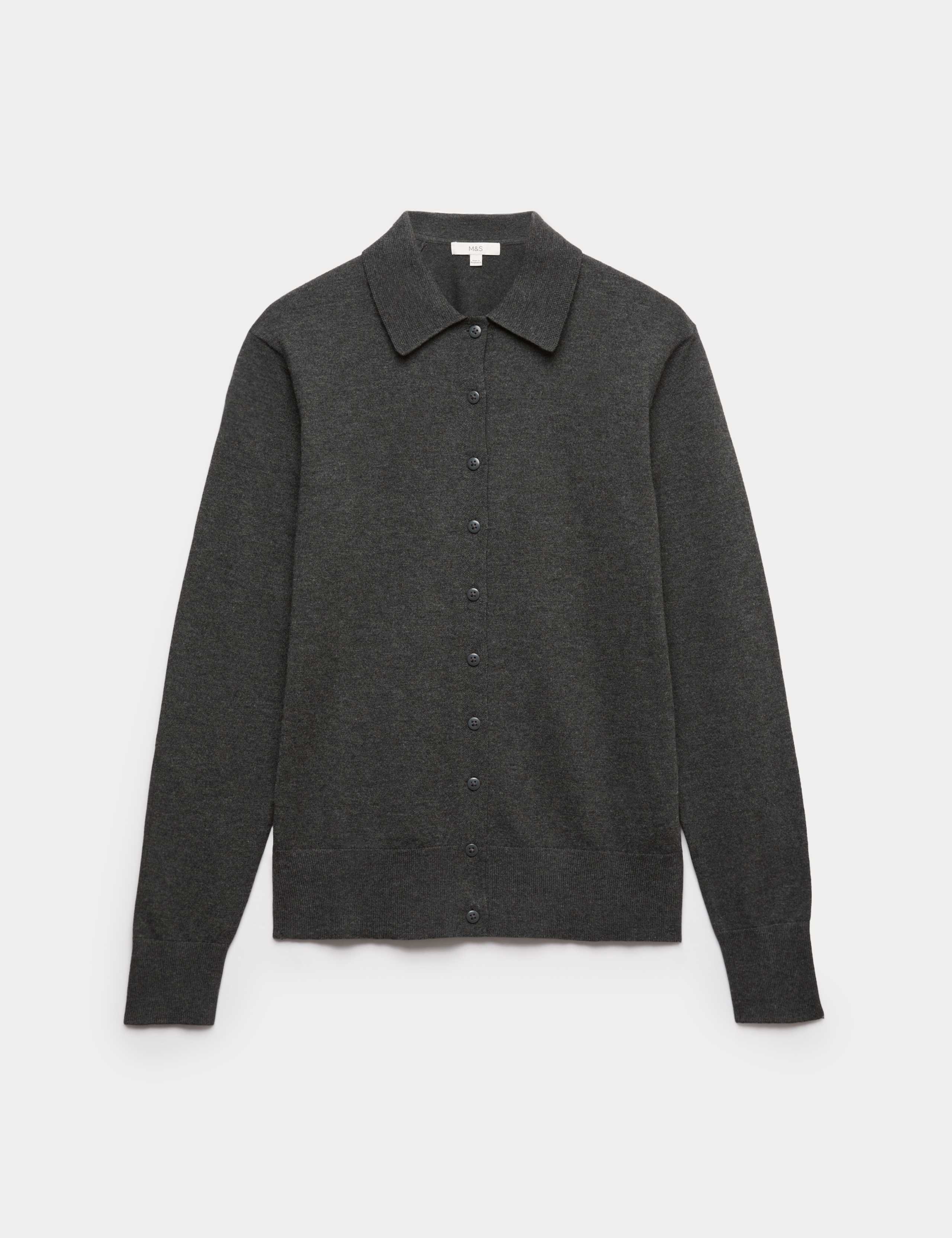 Collared Slim Fit Cardigan with Wool 2 of 5