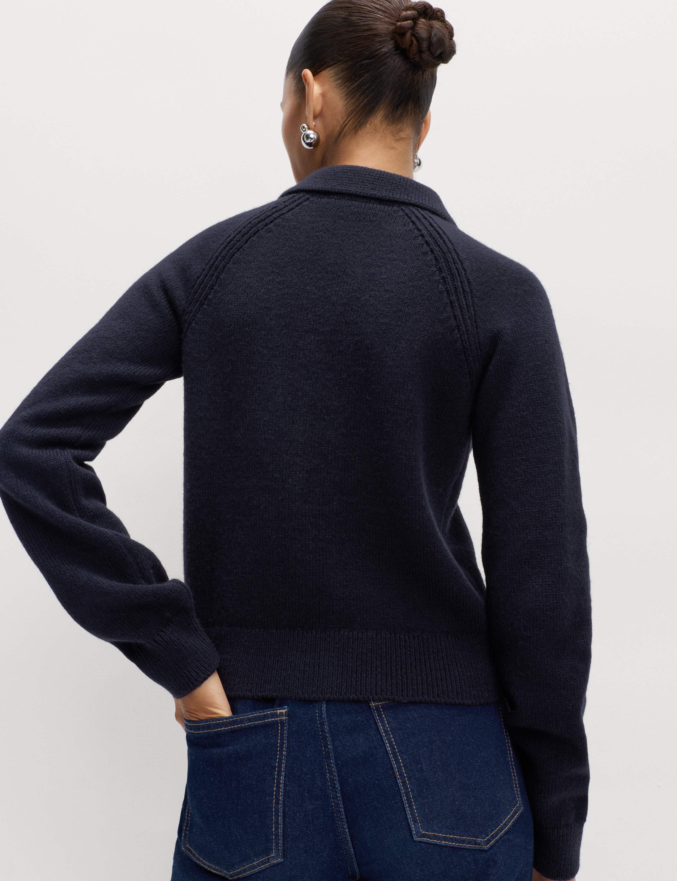 Embellished Collared Cardigan with Wool 3 of 5