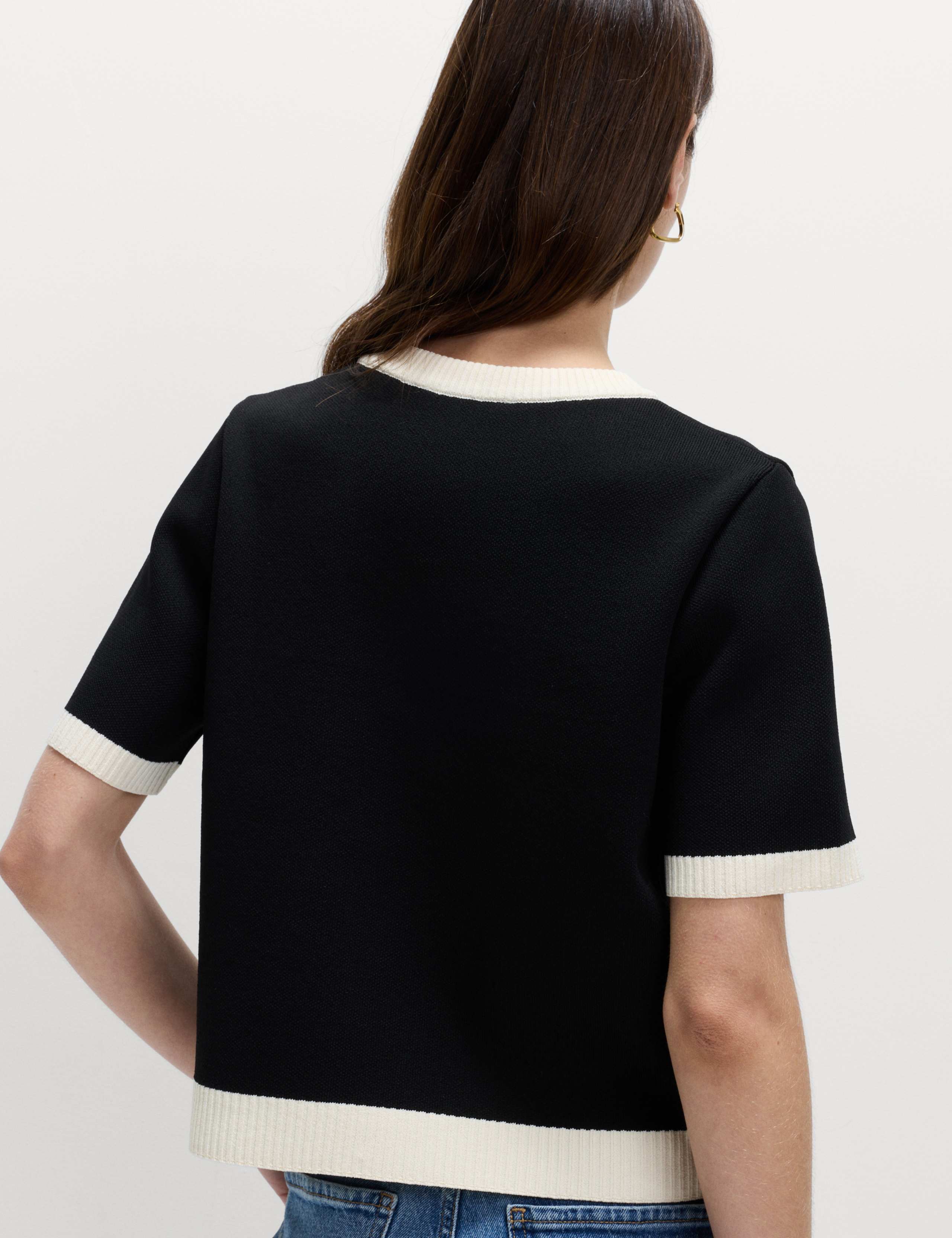 Tipped Detail Cropped Cardigan 5 of 5