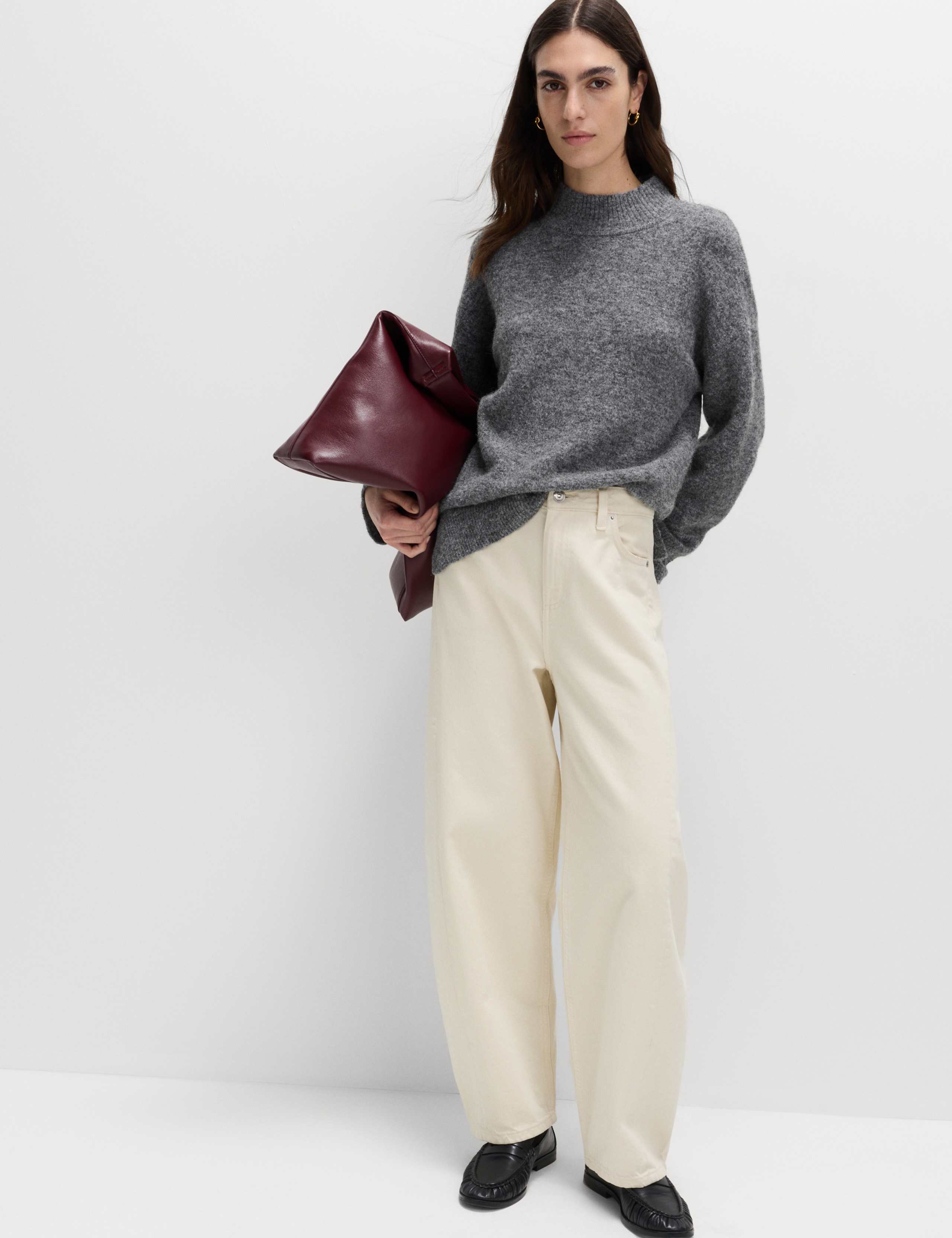 Funnel Neck Relaxed Jumper With Wool 5 of 6