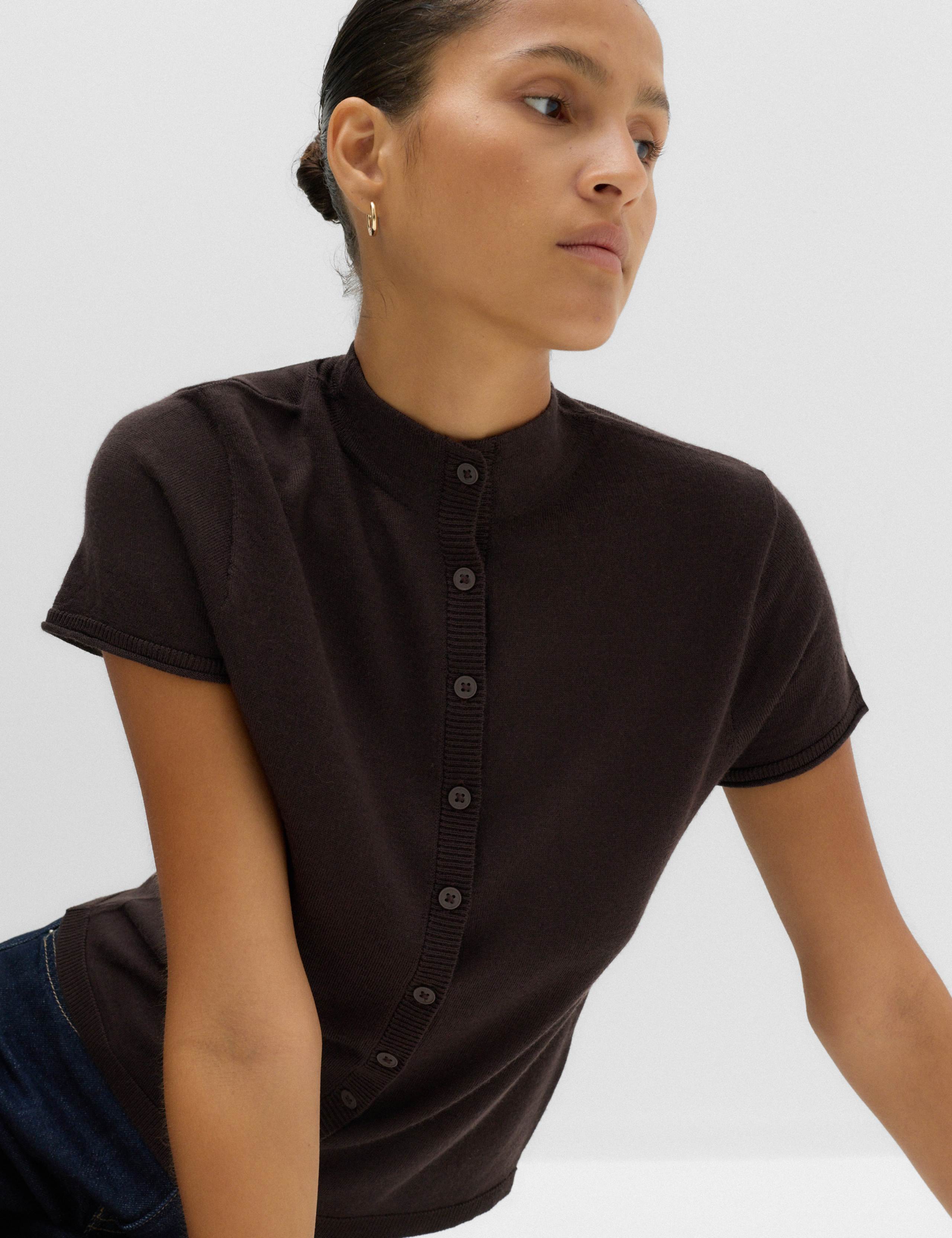 Pure Merino Wool Short Sleeve Cardigan 6 of 6