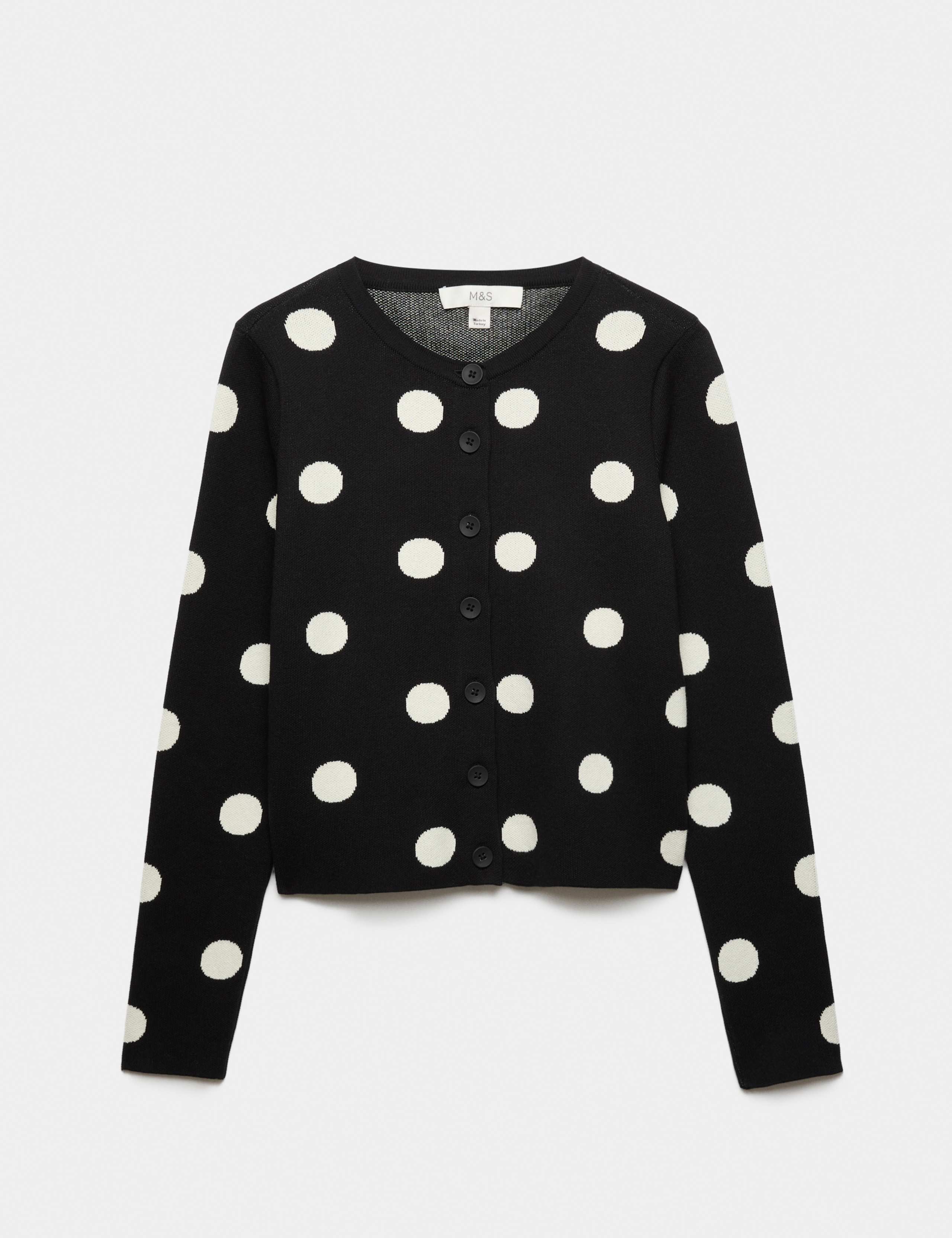 Cotton Rich Polka Dot Cardigan 1 of 1