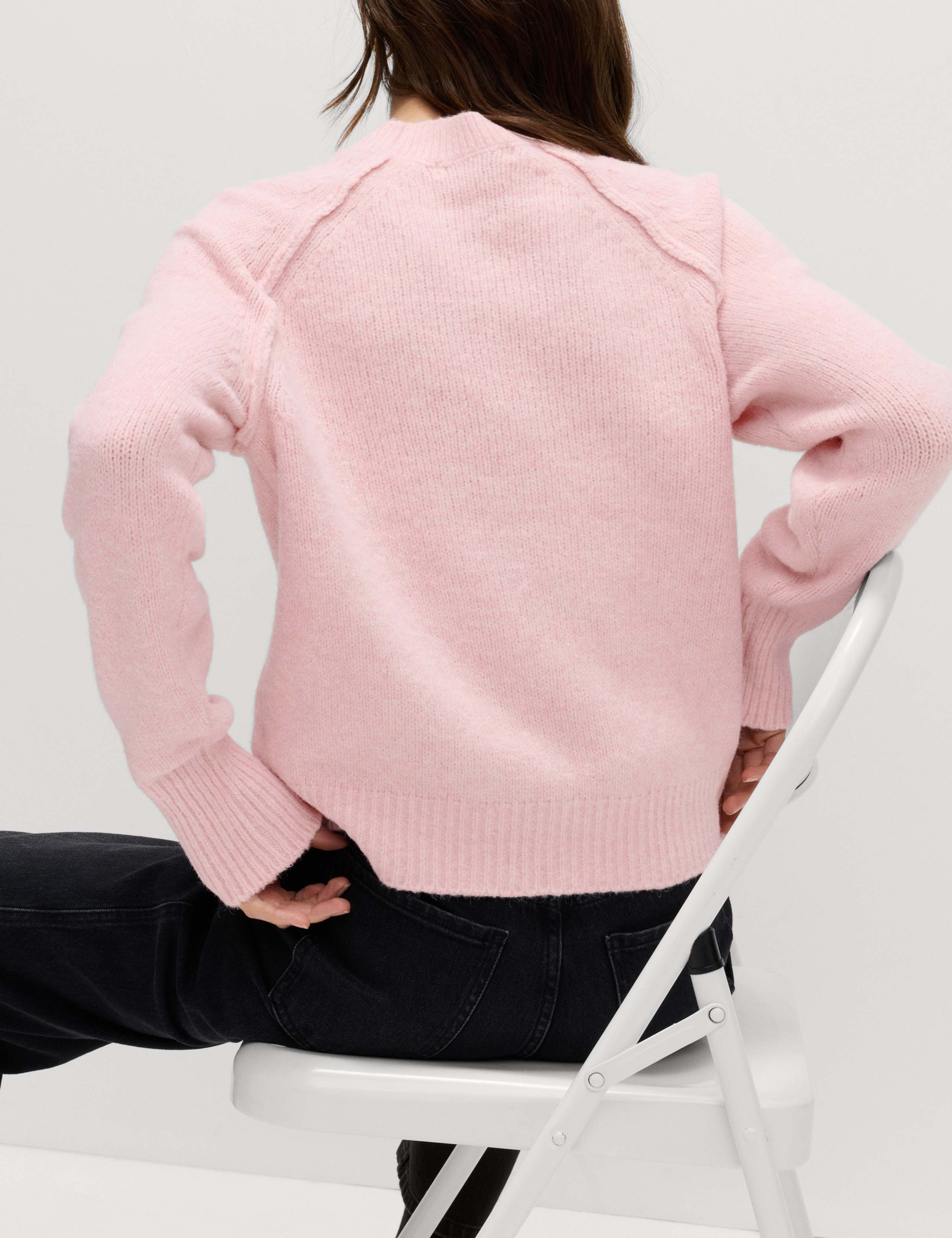 Textured Crew Neck Jumper with Wool 3 of 6