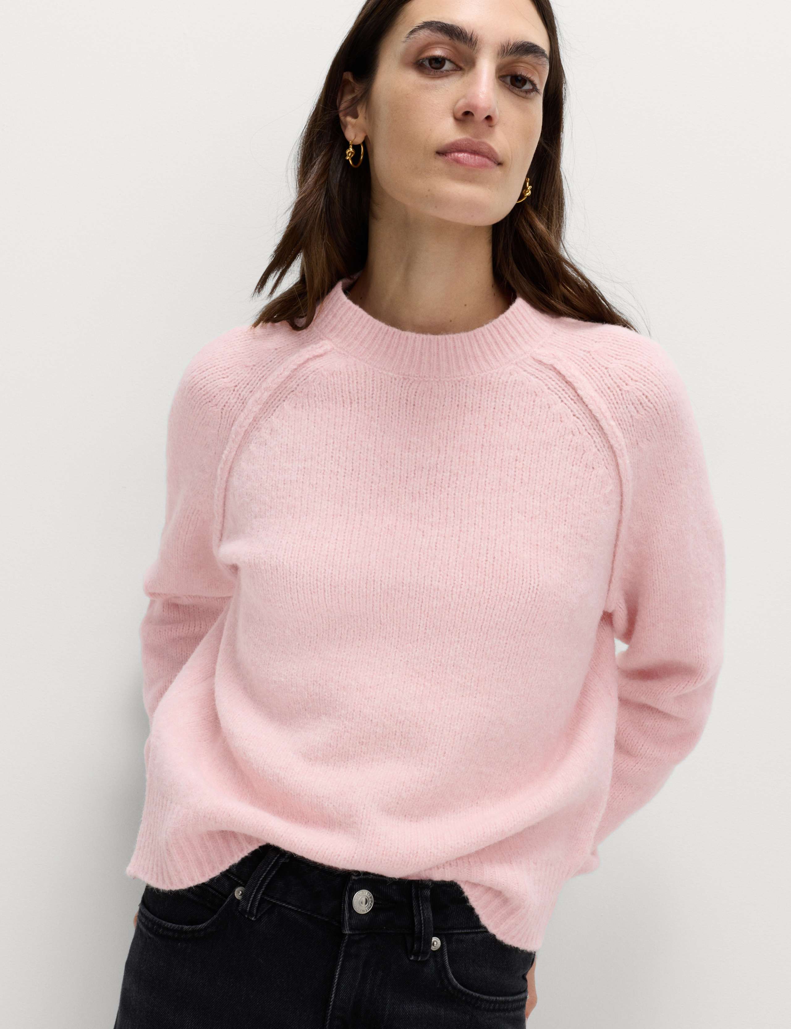 Textured Crew Neck Jumper with Wool 6 of 6