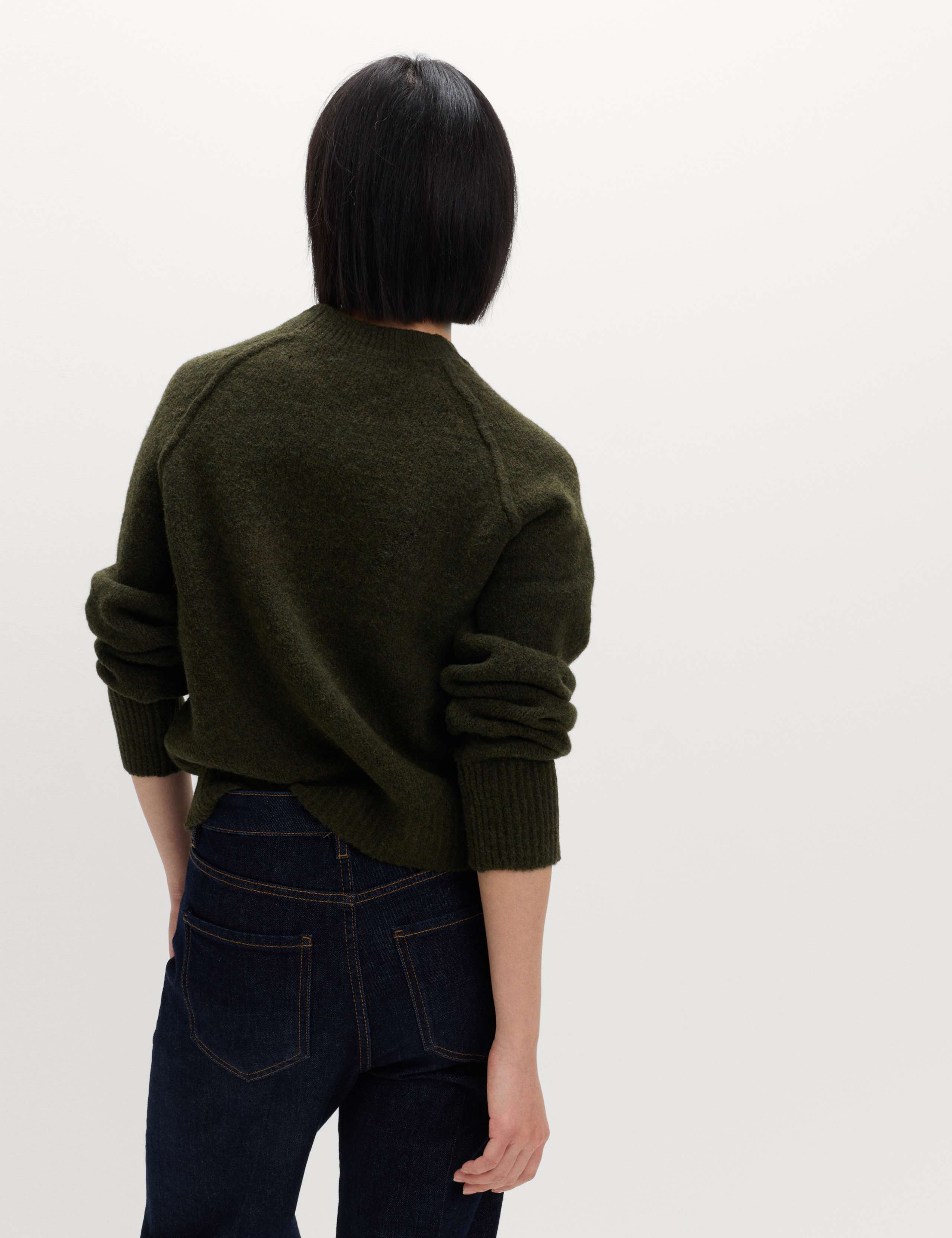 Textured Crew Neck Jumper with Wool 6 of 7