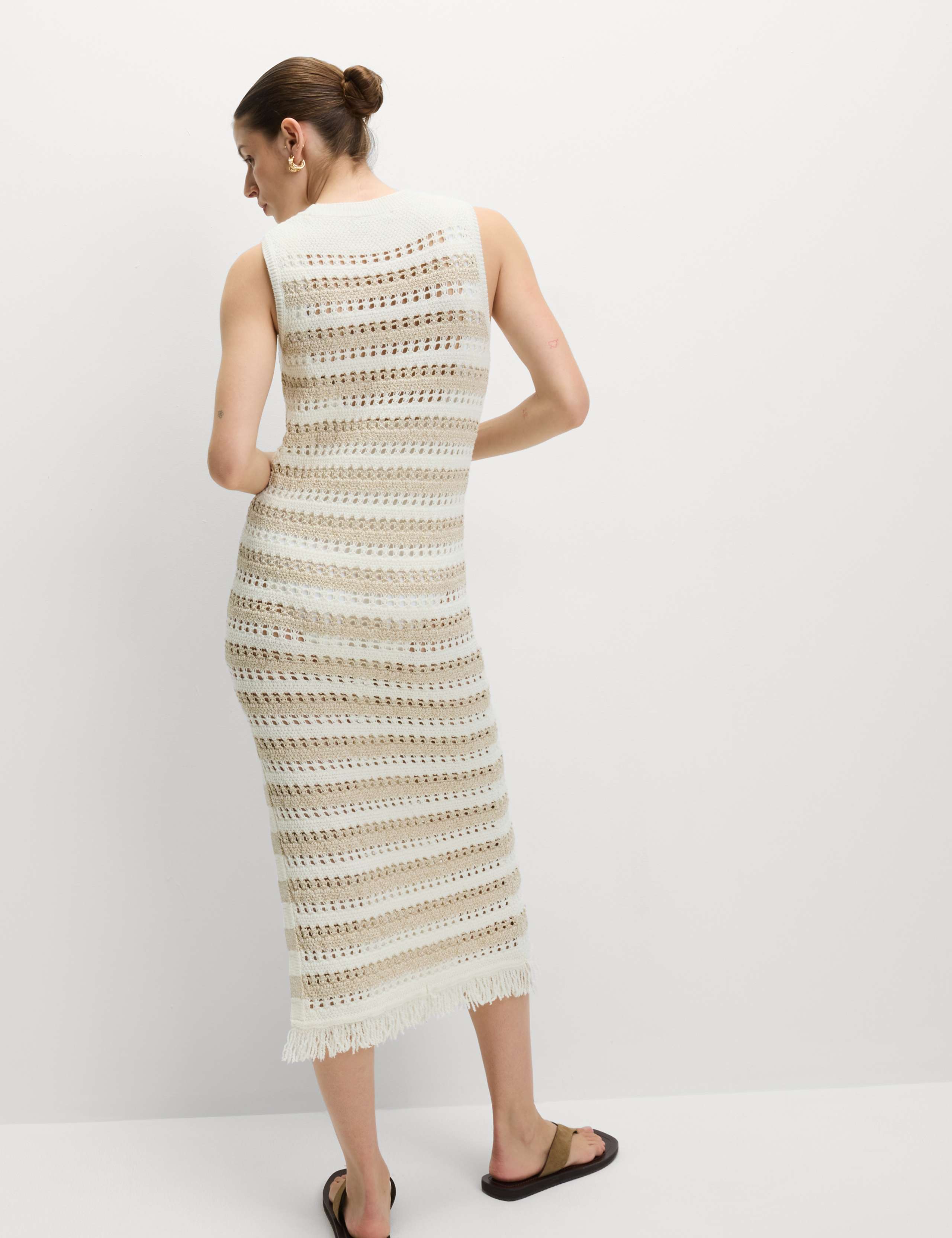 Cotton Rich Striped Knitted Dress 4 of 7