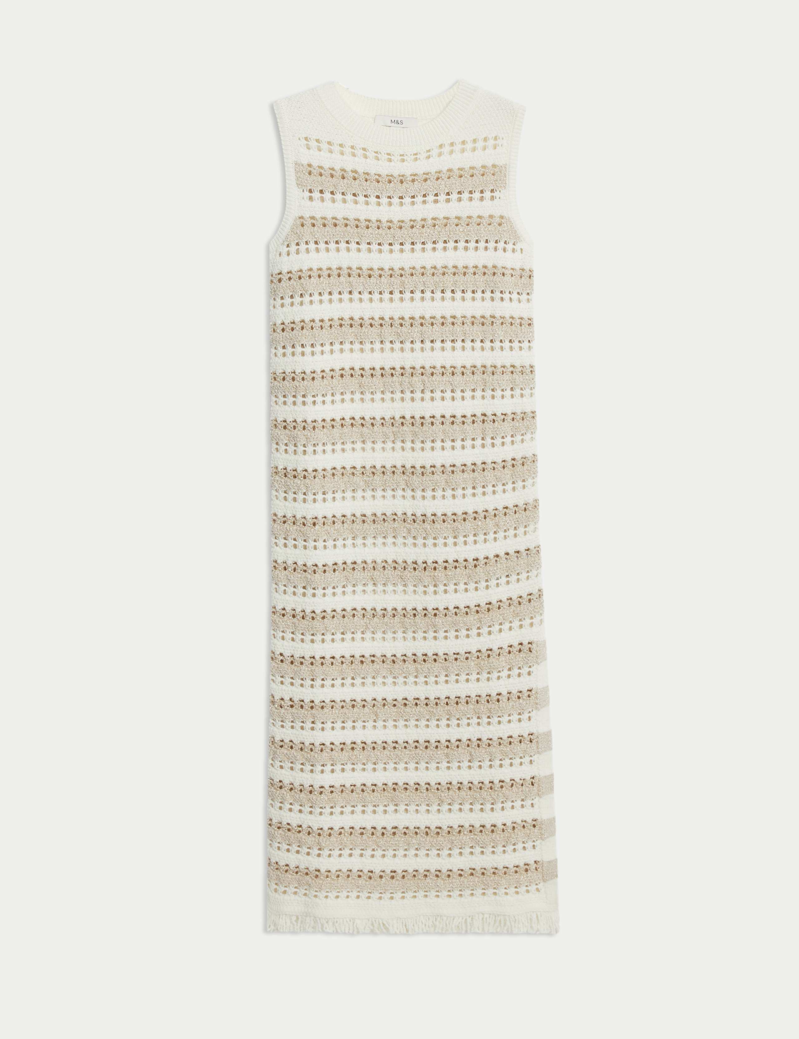 Cotton Rich Striped Knitted Dress 2 of 7