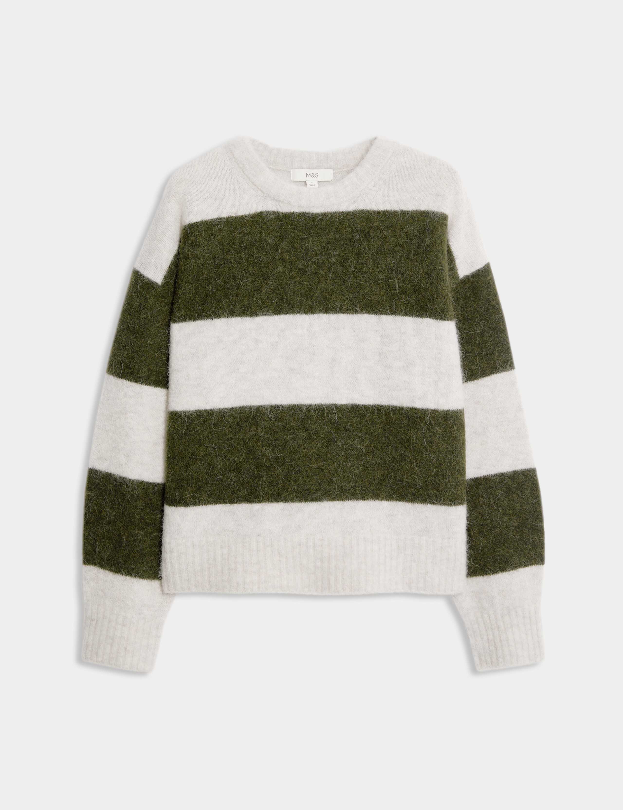 Alpaca Blend Striped Textured Relaxed Jumper 2 of 6