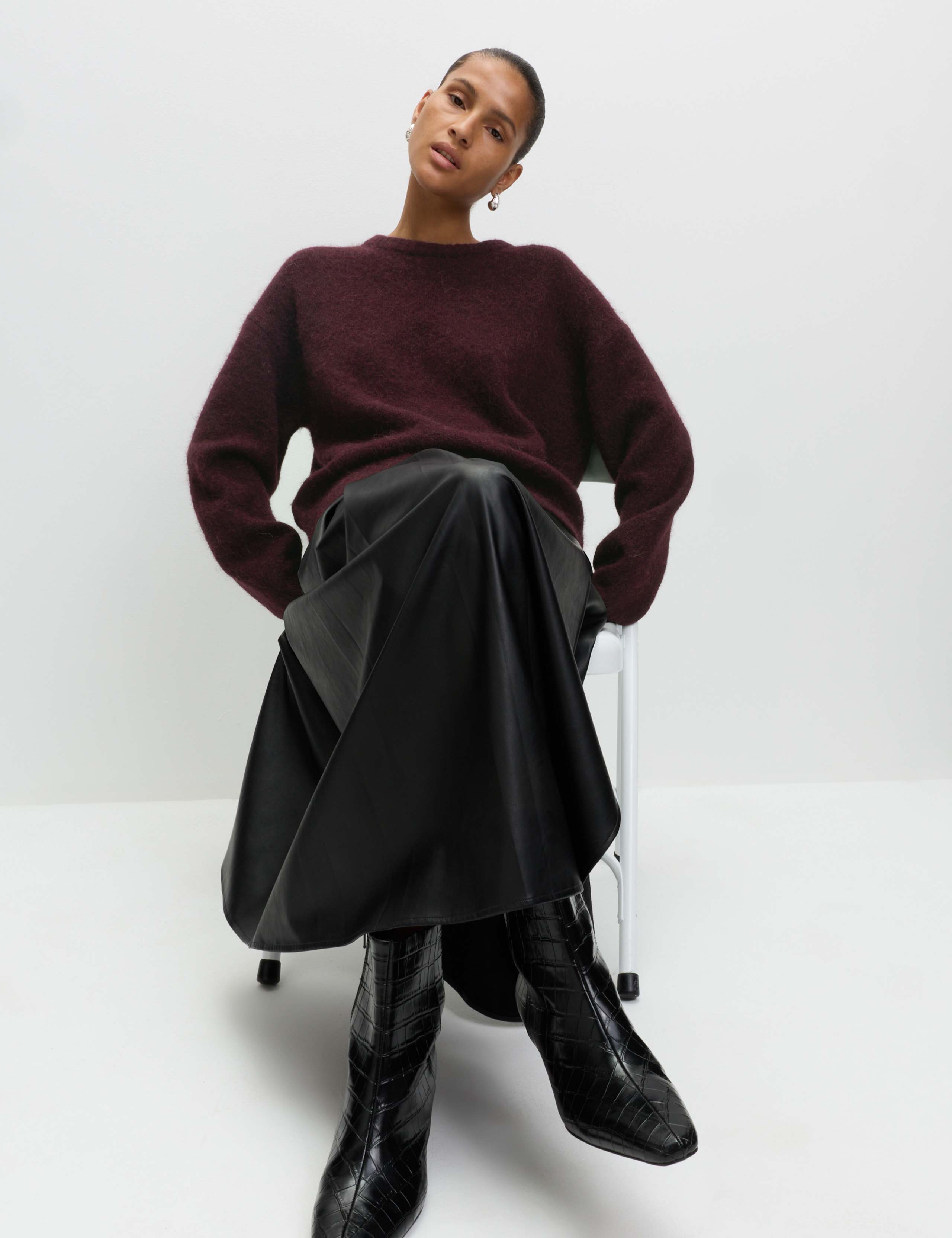 Alpaca Blend Textured Relaxed Jumper 3 of 7