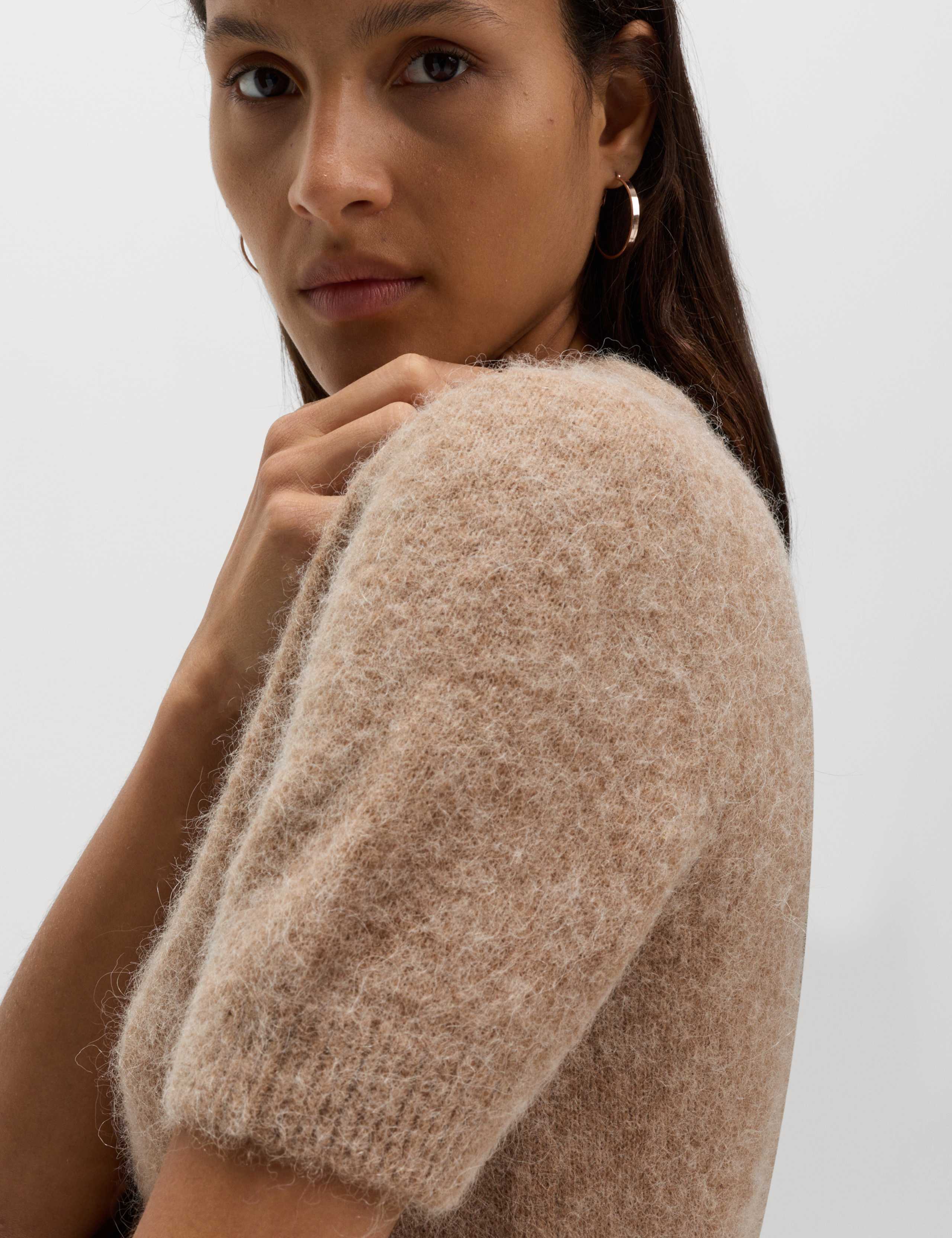 Brushed Alpaca Blend Knitted Top 4 of 7