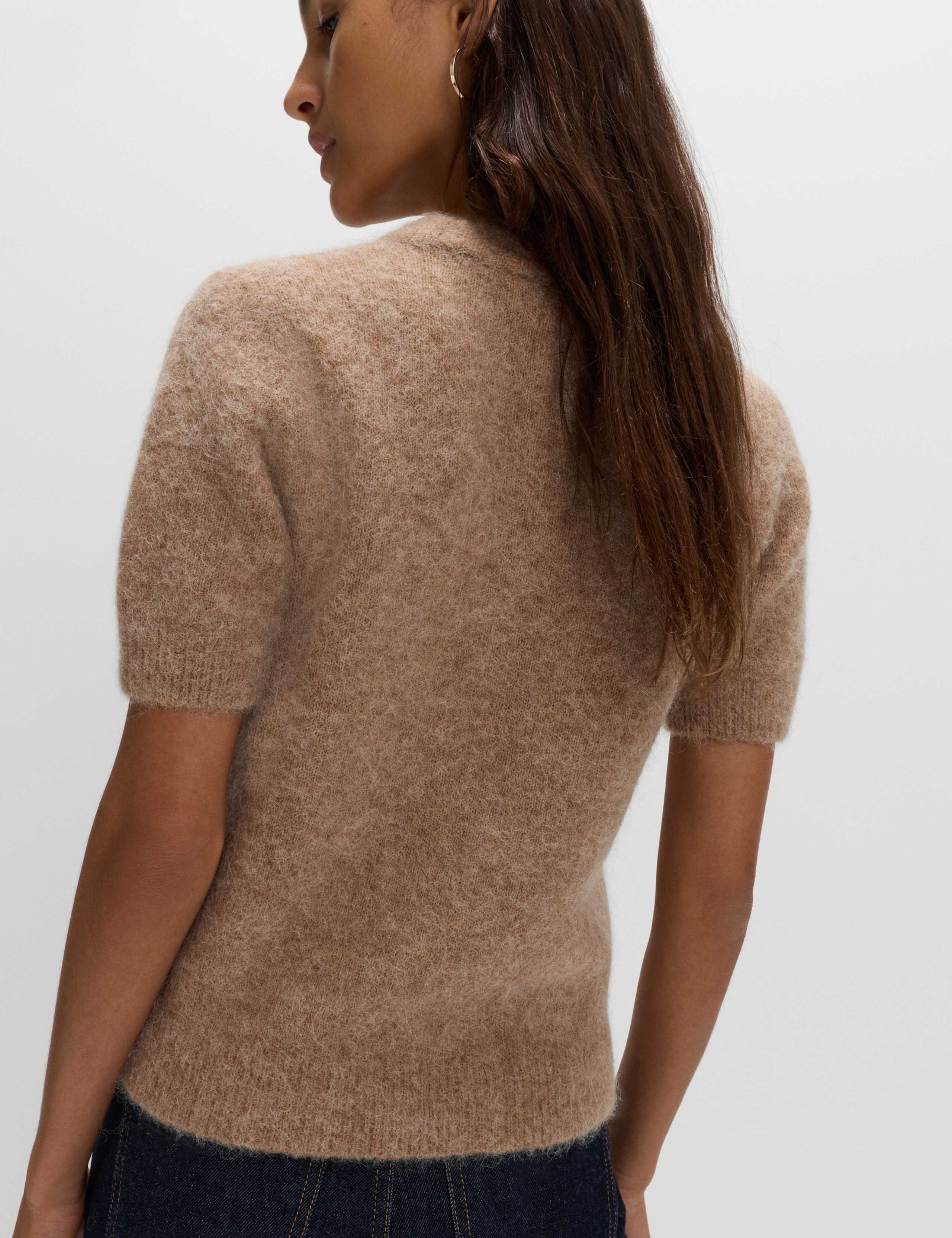 Brushed Alpaca Blend Knitted Top 5 of 7