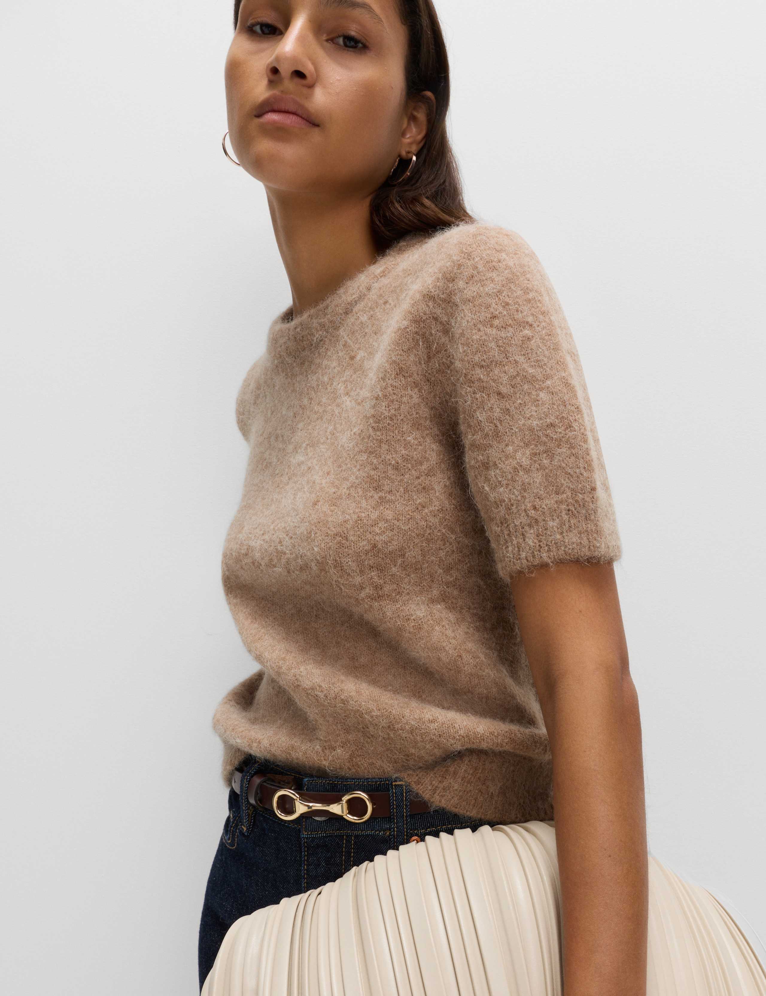 Brushed Alpaca Blend Knitted Top 6 of 7