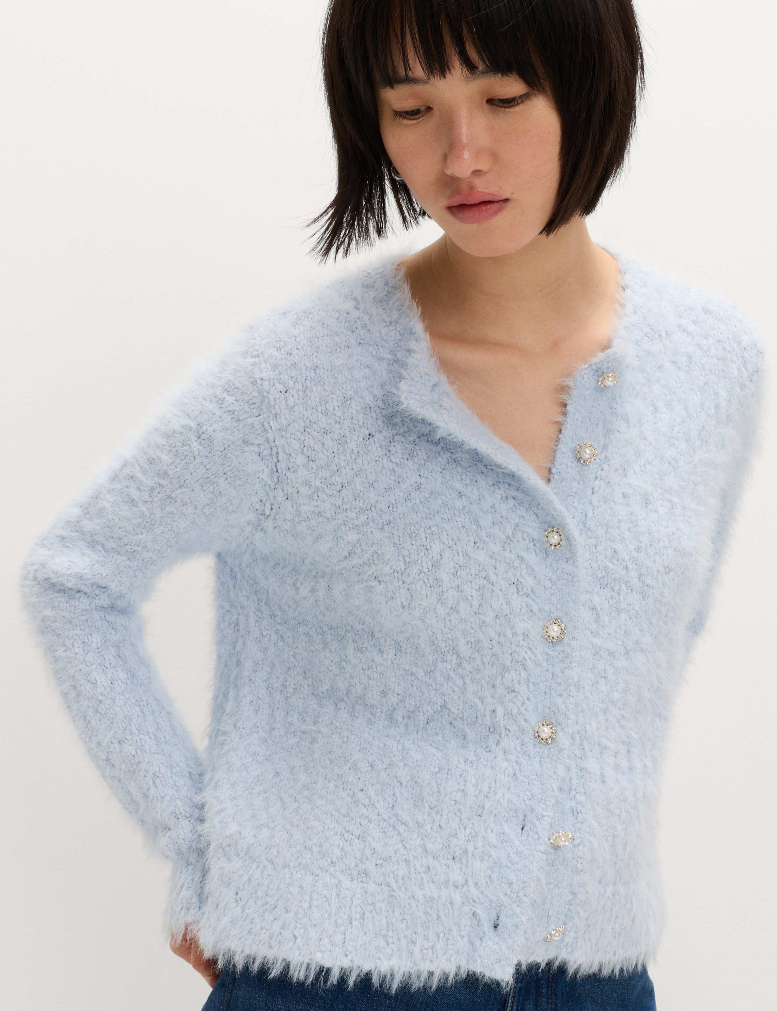 Textured Embellished Button Through Cardigan 3 of 6