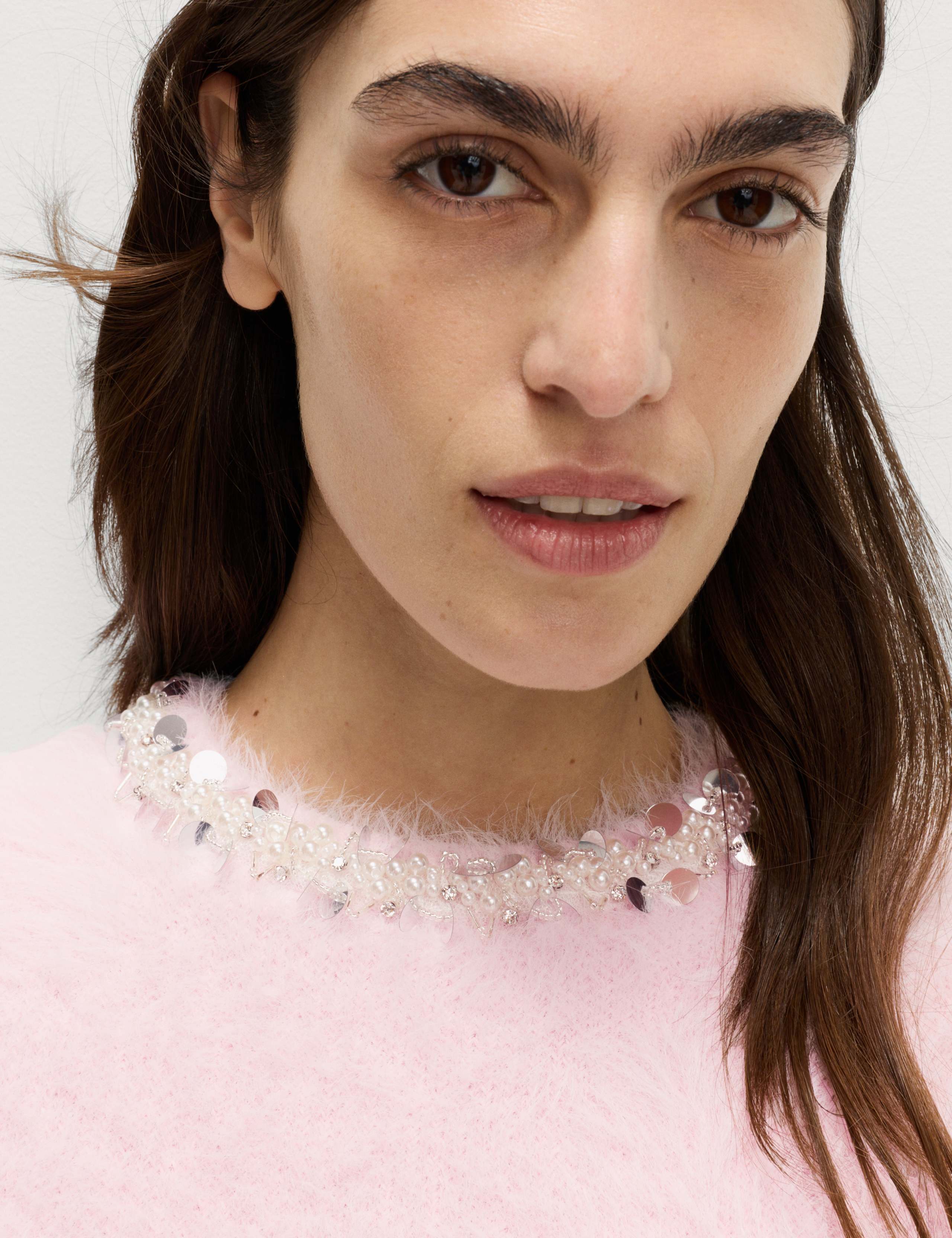 Embellished Crew Neck Fitted Knitted Top 3 of 5