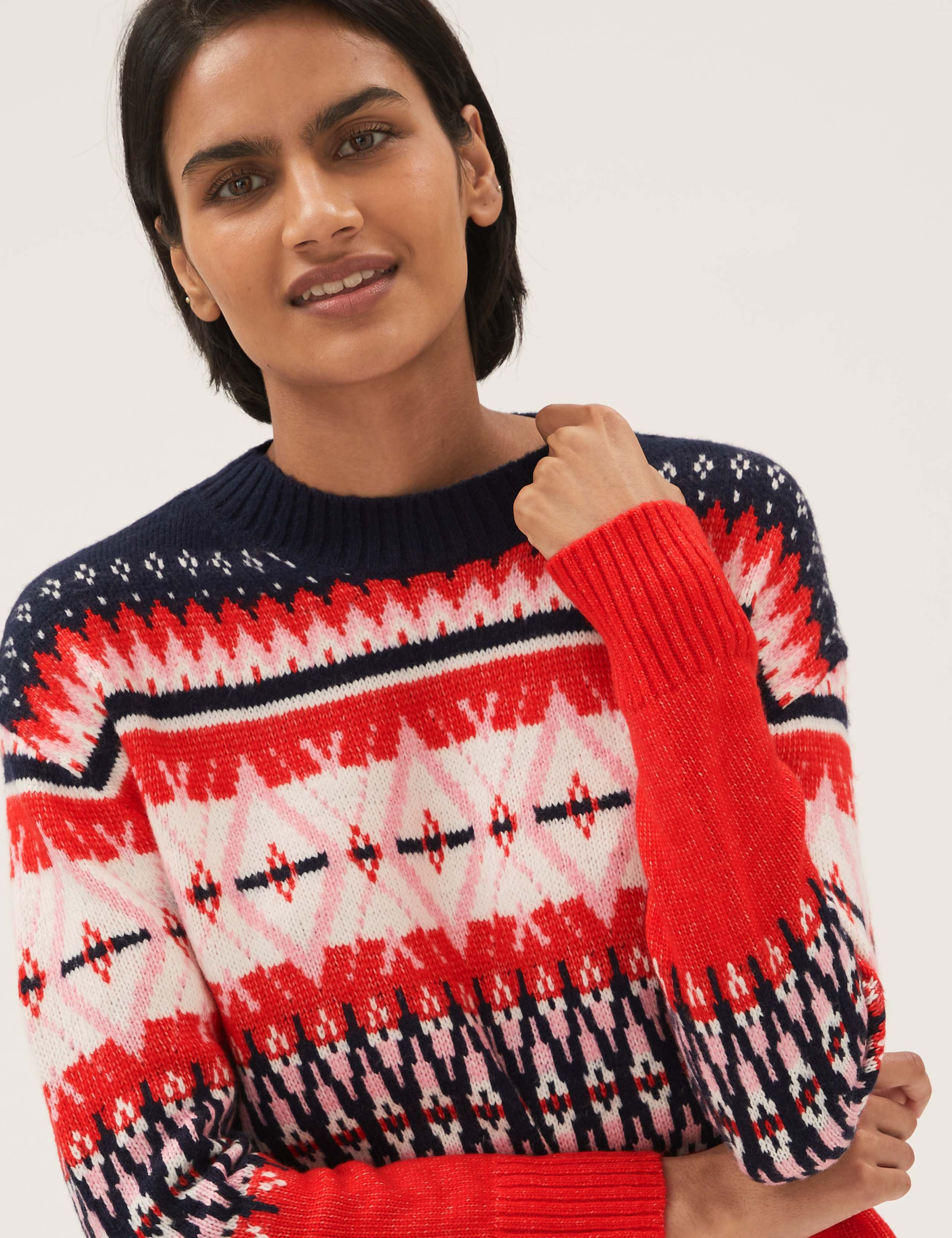 Fair Isle Crew Neck Relaxed Jumper 5 of 6
