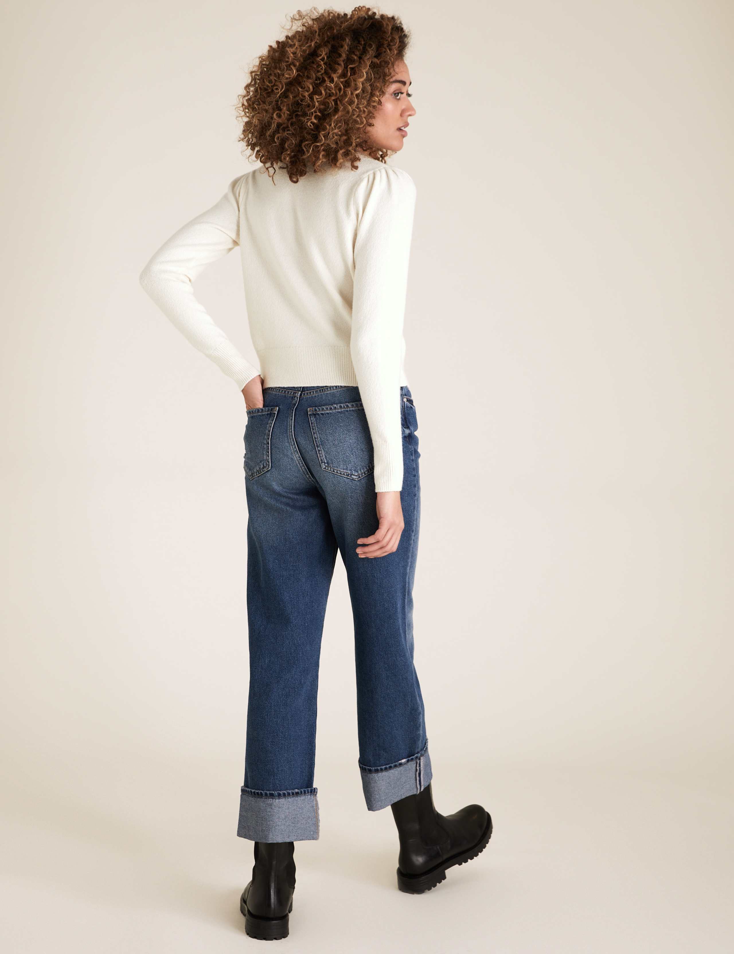 Cotton V-Neck Button Front Cardigan 5 of 5