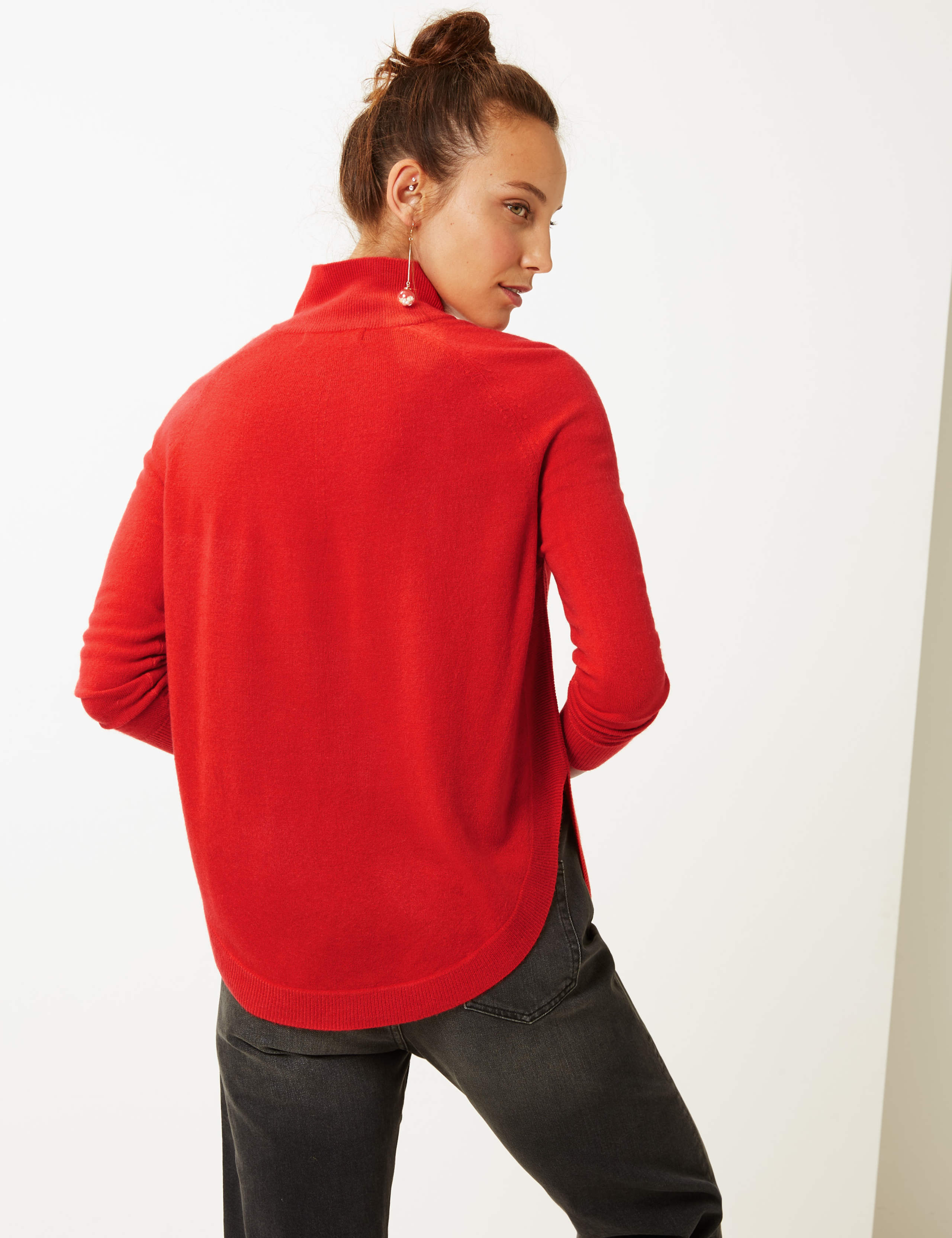 Curved Hem High Neck Jumper 4 of 4