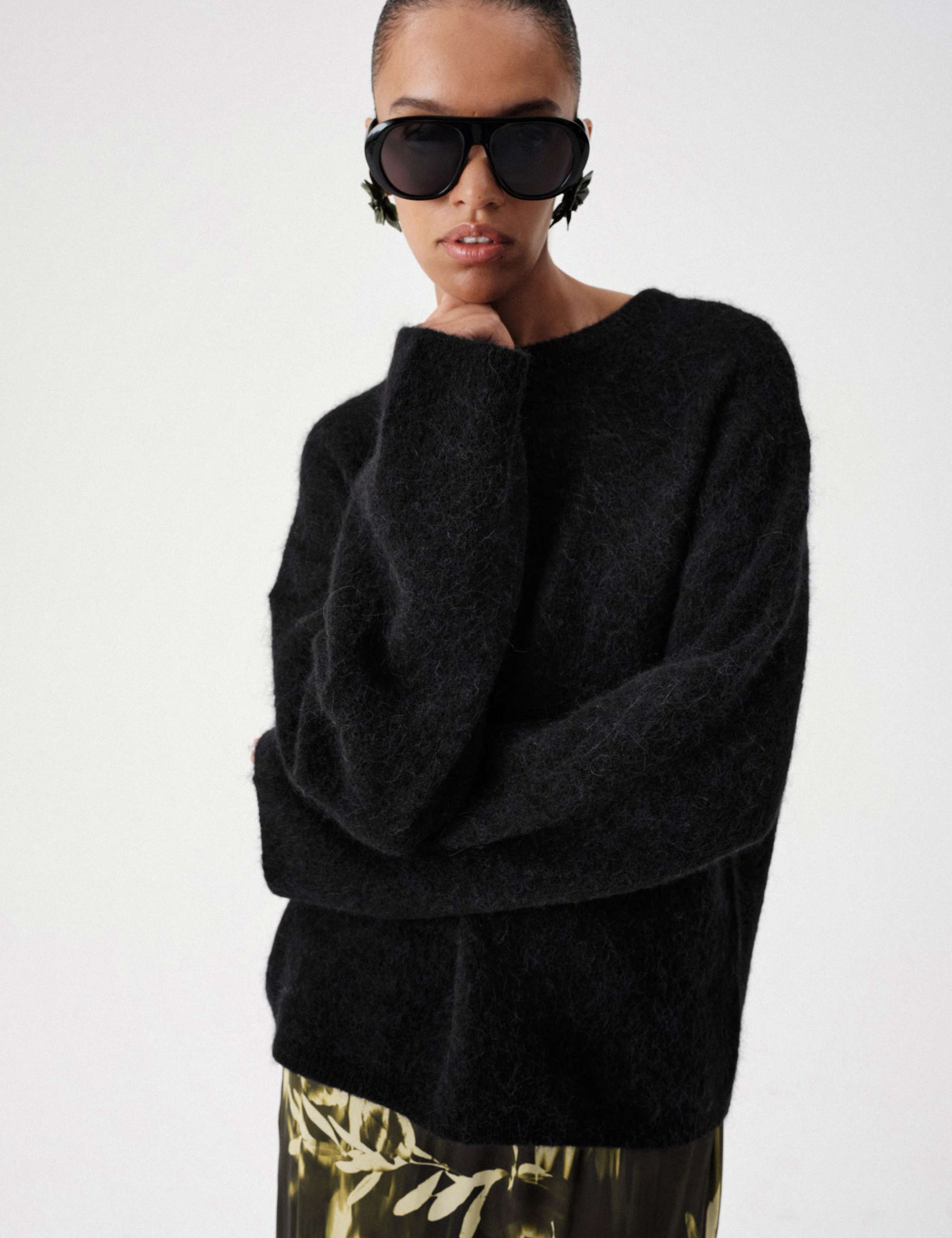 Brushed Wool Alpaca Blend Crew Neck Jumper 5 of 6